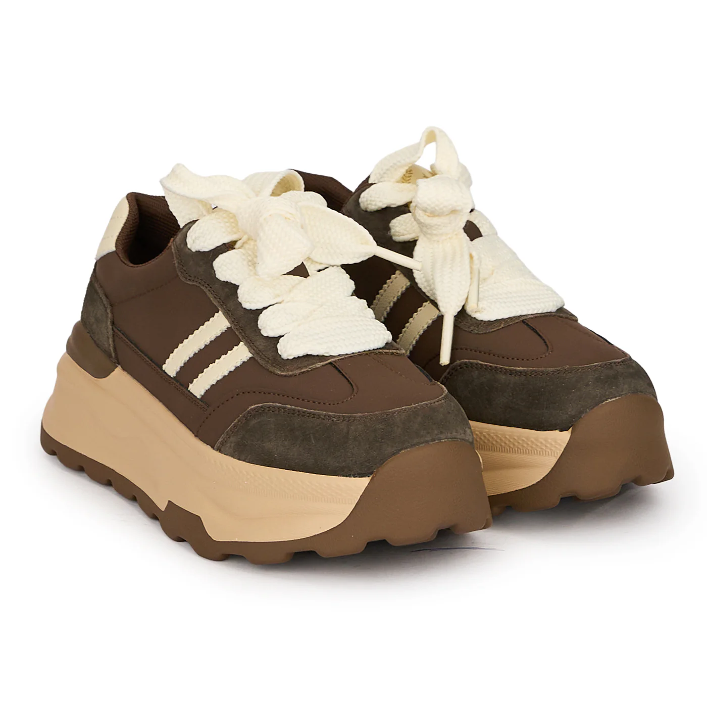 Pantofi sport dama din piele naturala maro 18762 - Image 4