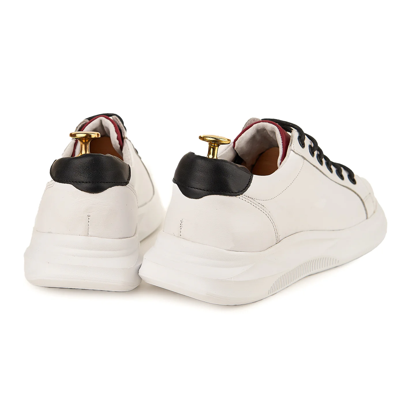 Pantofi sport din piele naturala alba 1027 - Image 2