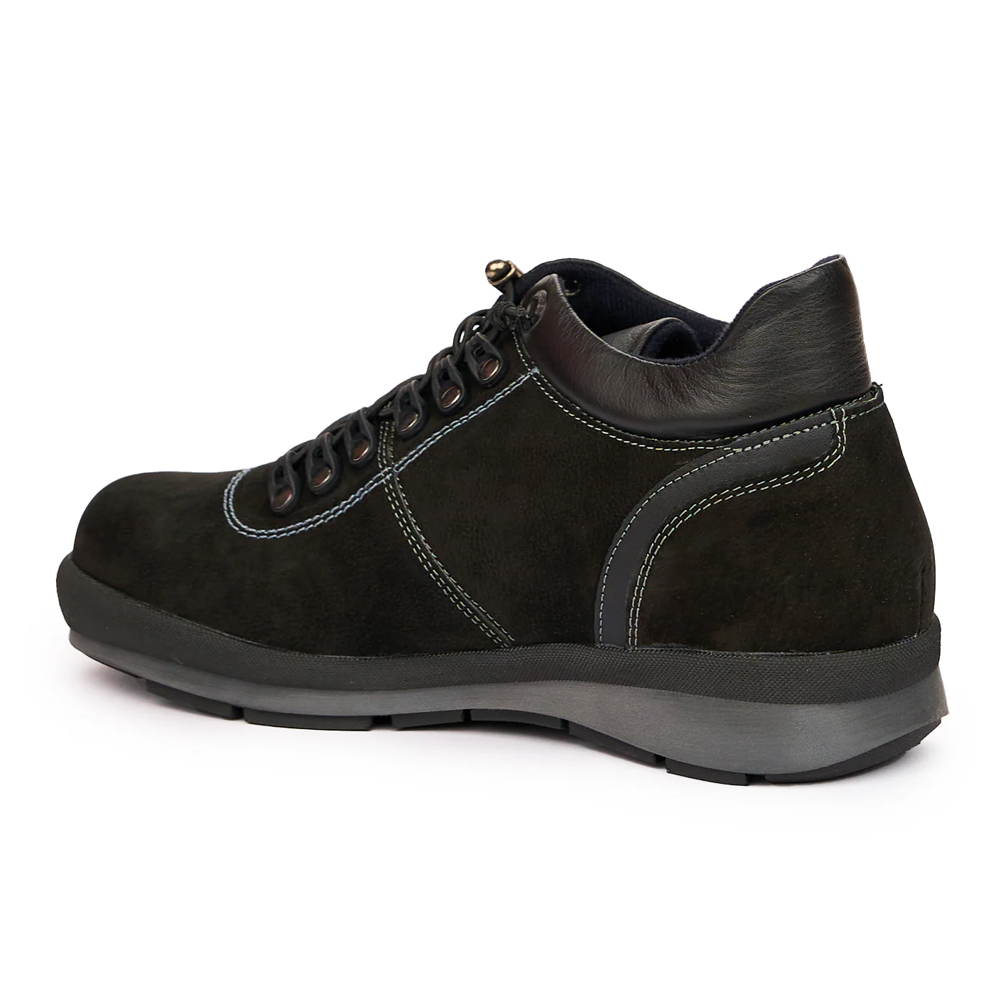 Pantofi Sport din Piele Naturala neagra 7129 - Image 3
