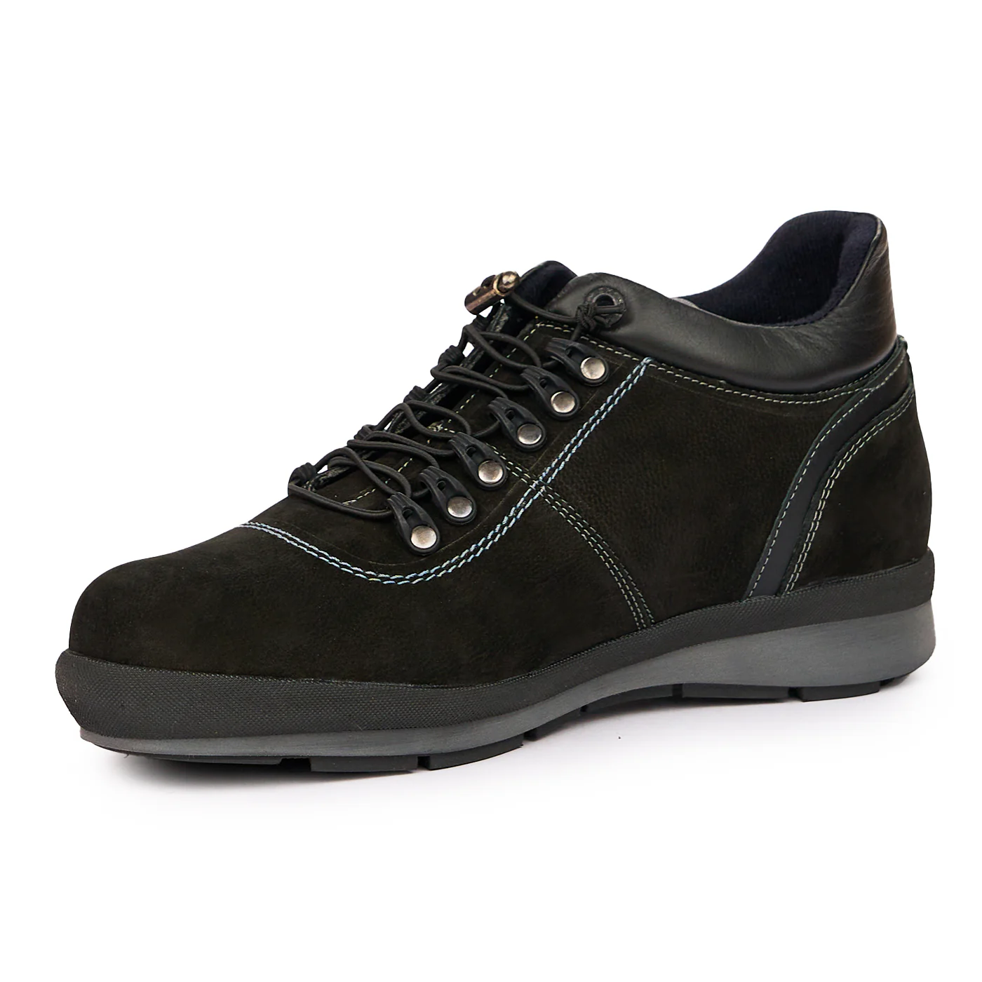 Pantofi Sport din Piele Naturala neagra 7129 - Image 4