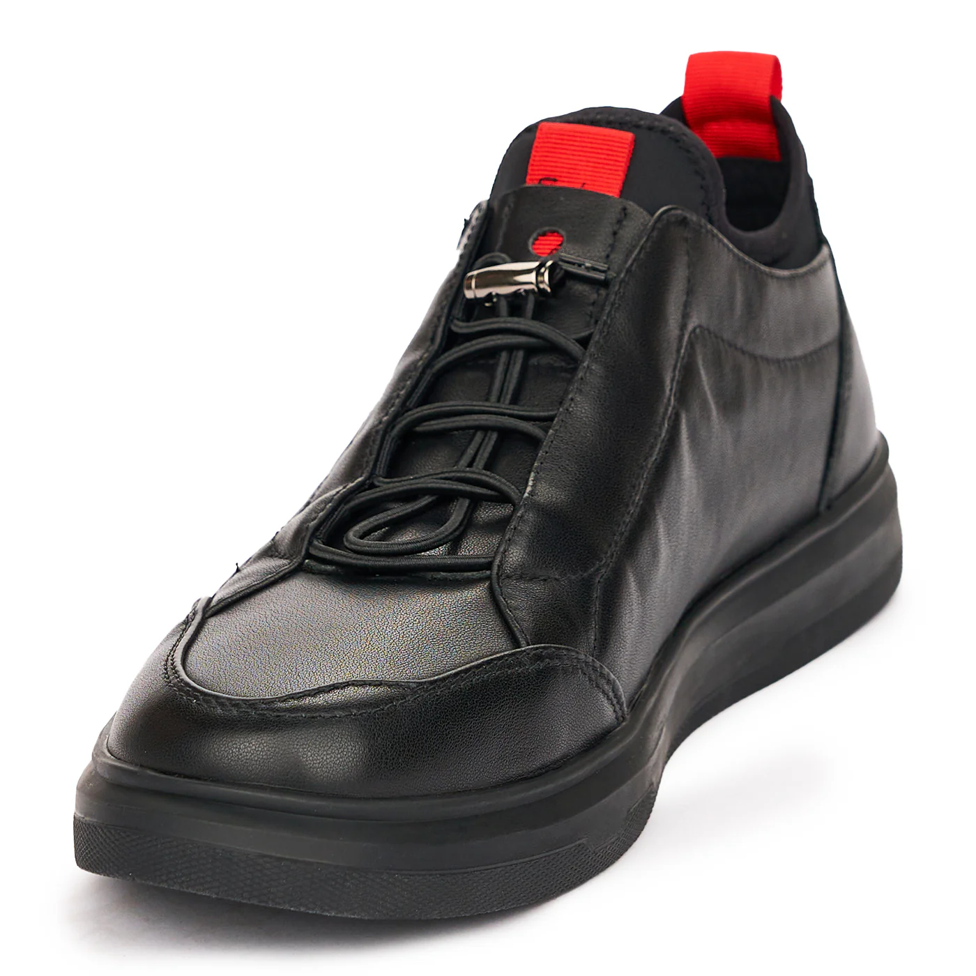 Pantofi Sport Negri Barbati din Piele Naturala 7333 - Image 3