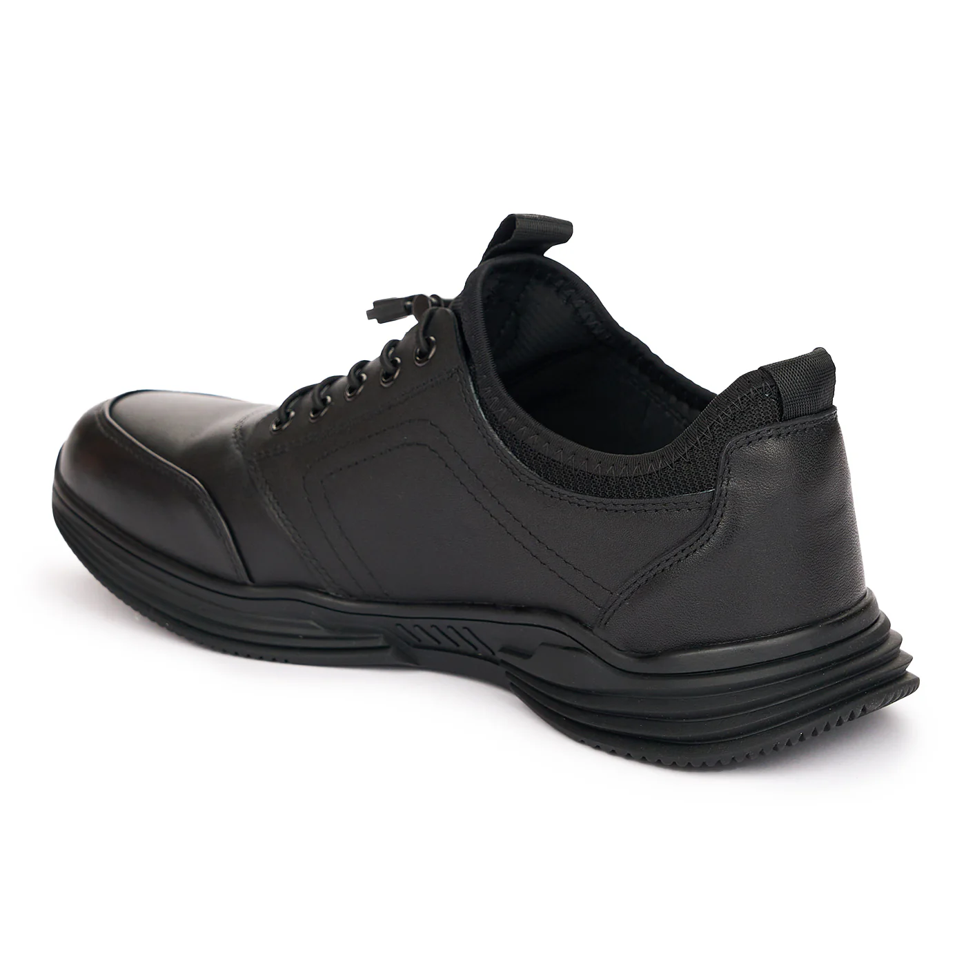 Pantofi Sport Negrii Barbati din Piele Naturala 7335 - Image 2