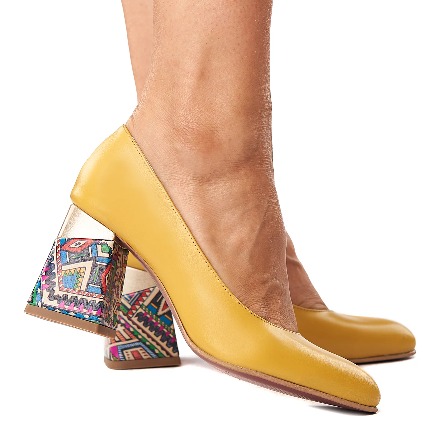 Pantofi stiletto eleganti din piele naturala 4285