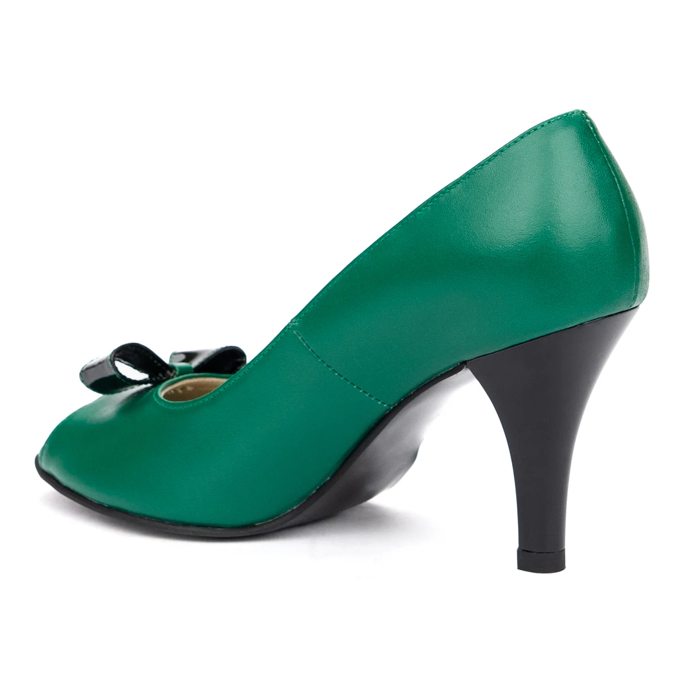Pantofi Verzi Dama cu Toc 8 Cm din Piele Naturala 8722 - Image 3