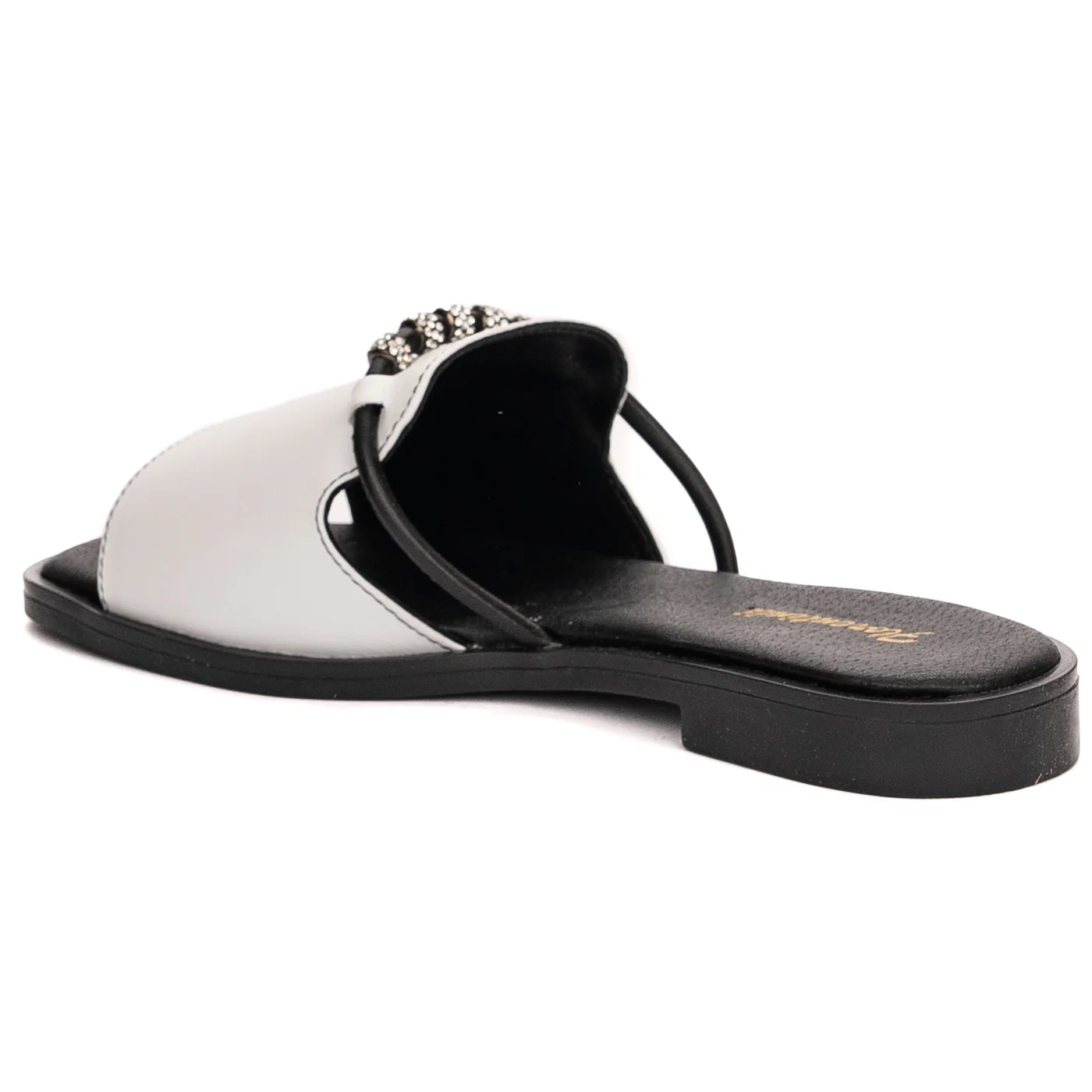 Papuc dama din piele naturala alba 13556 - Image 2