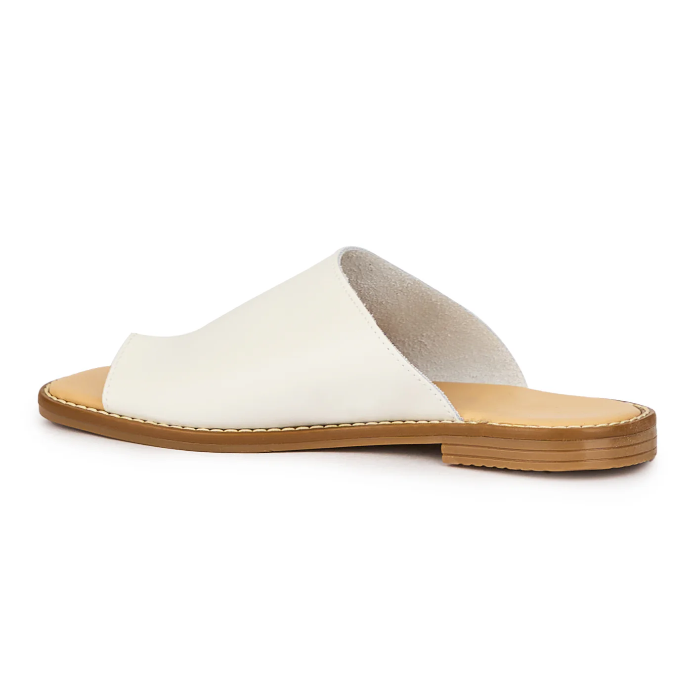 Papuc dama din piele naturala alba 15411 - Image 2
