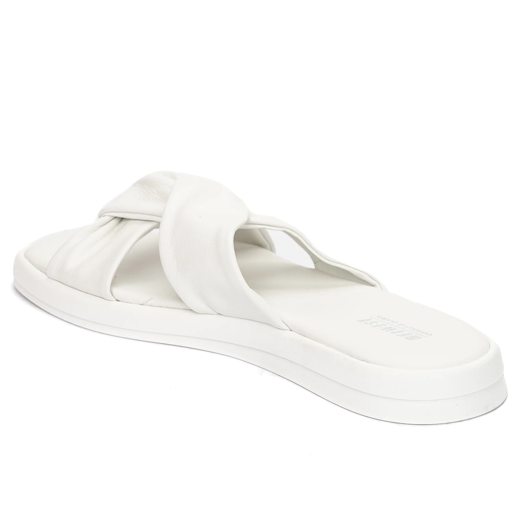 Papuc dama din piele naturala alba cu talpa joasa 13660 - Image 2