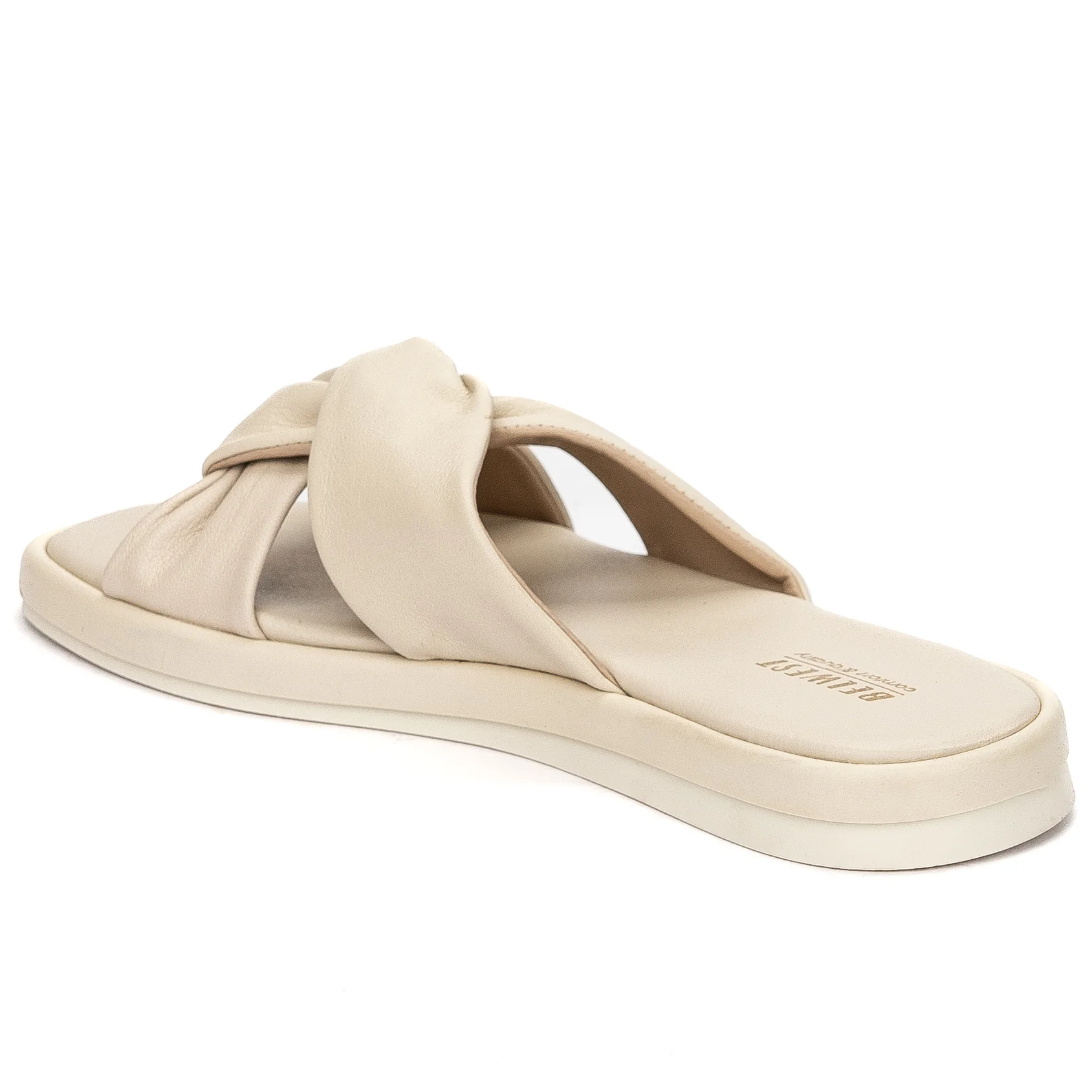 Papuc dama din piele naturala bej cu talpa joasa 13663 - Image 2