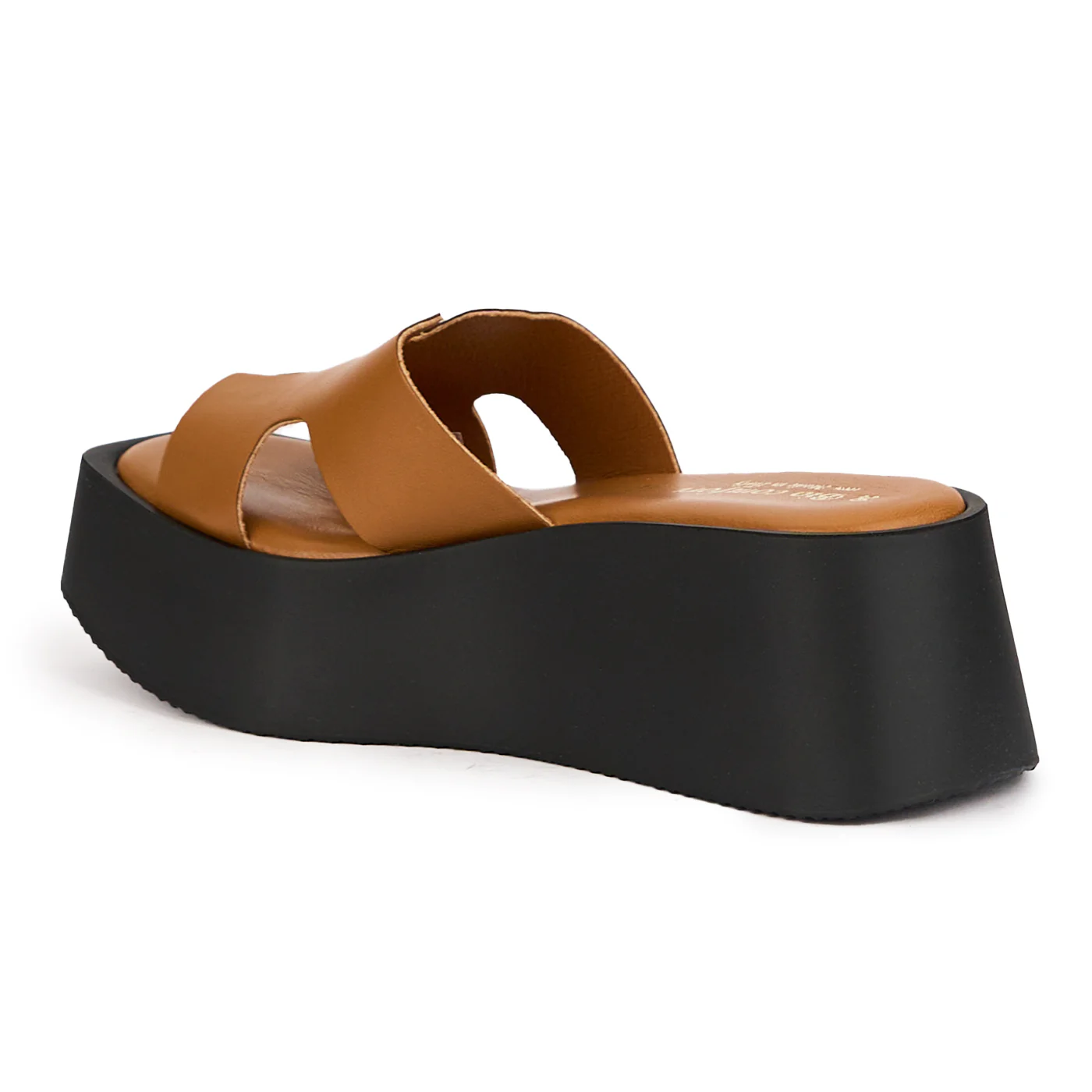 Papuc dama din piele naturala maro cu platforma 7 cm 16600 - Image 2