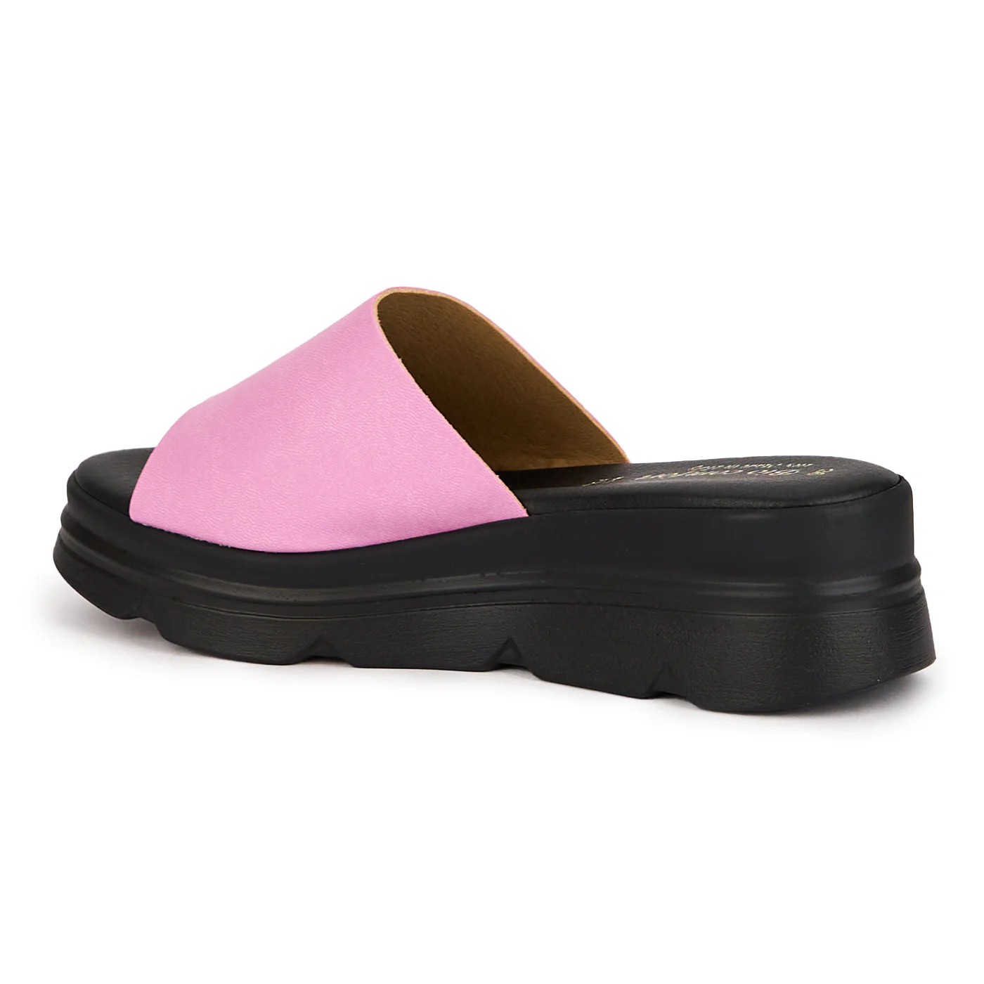 Papuc dama din piele naturala mov-lila cu platforma 16593 - Image 2