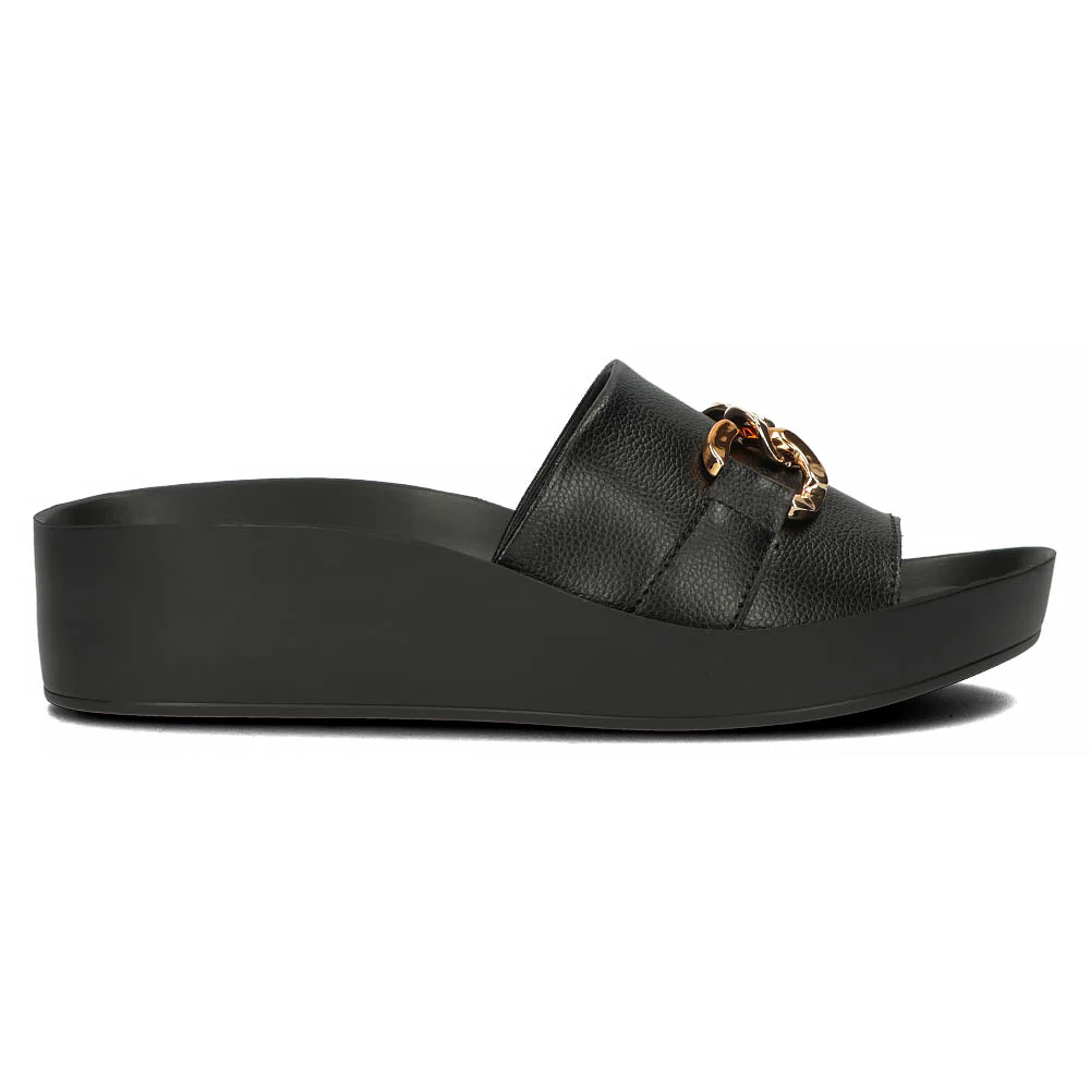 Papuc dama din piele naturala neagra 13303