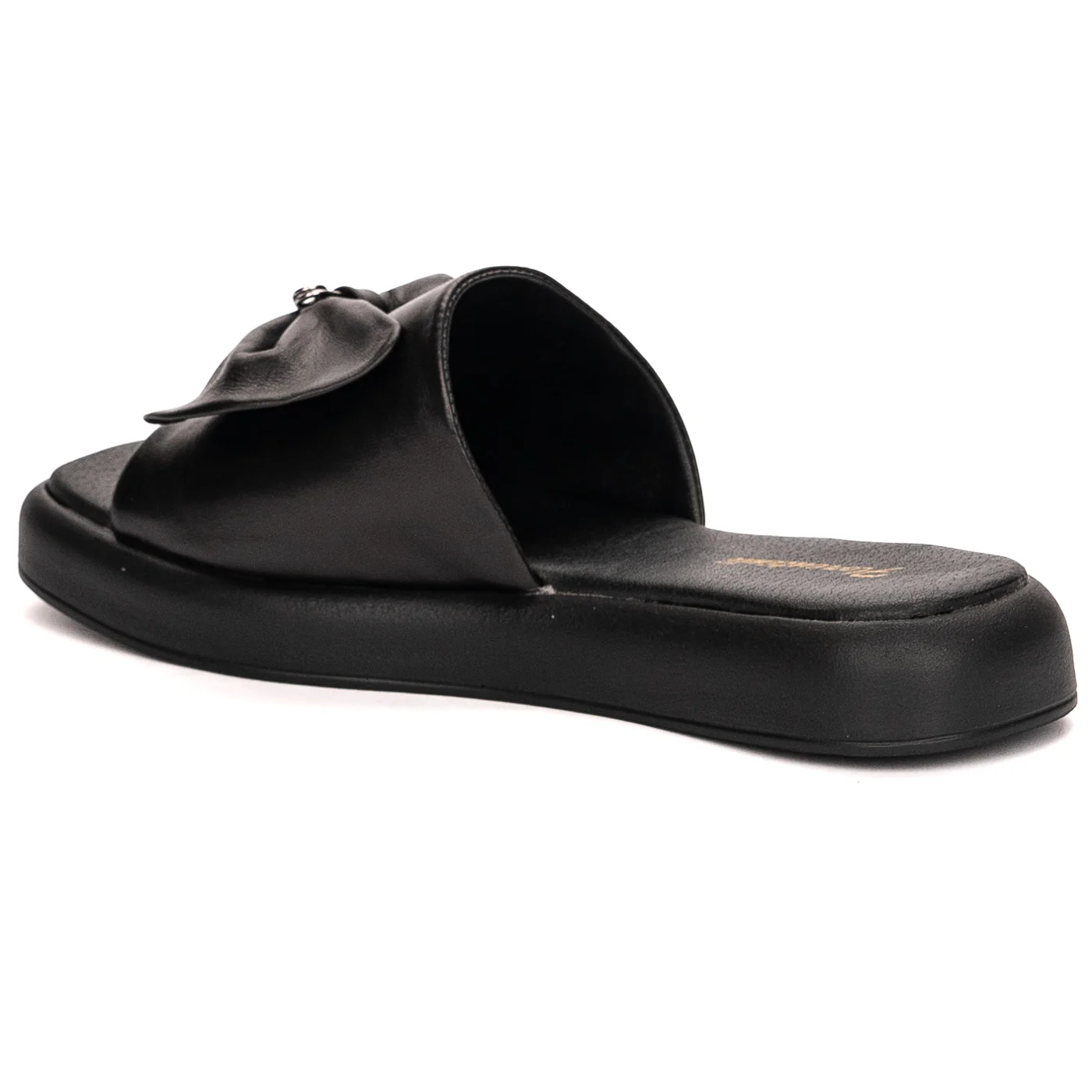 Papuc dama din piele naturala neagra 13555 - Image 2