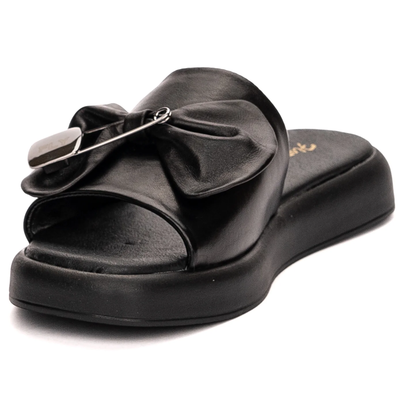 Papuc dama din piele naturala neagra 13555 - Image 3