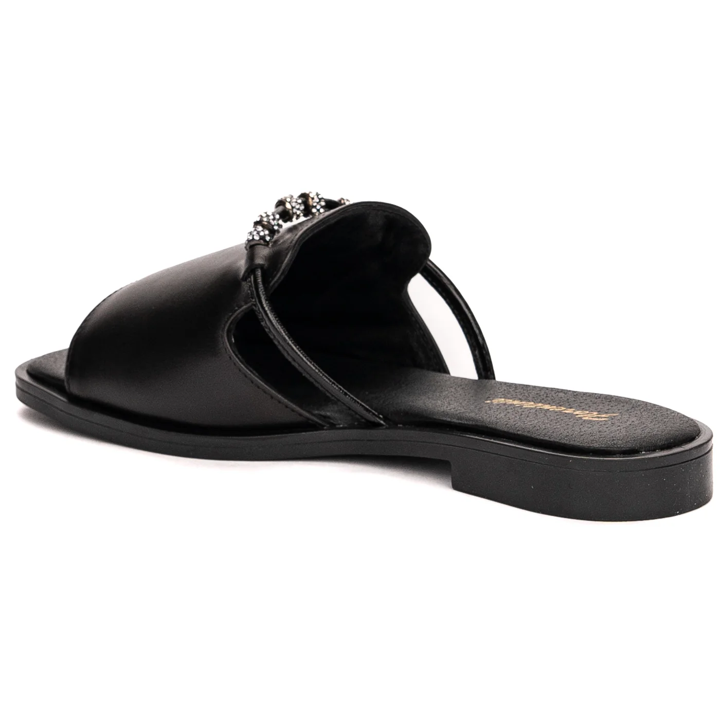 Papuc dama din piele naturala neagra 13557 - Image 2