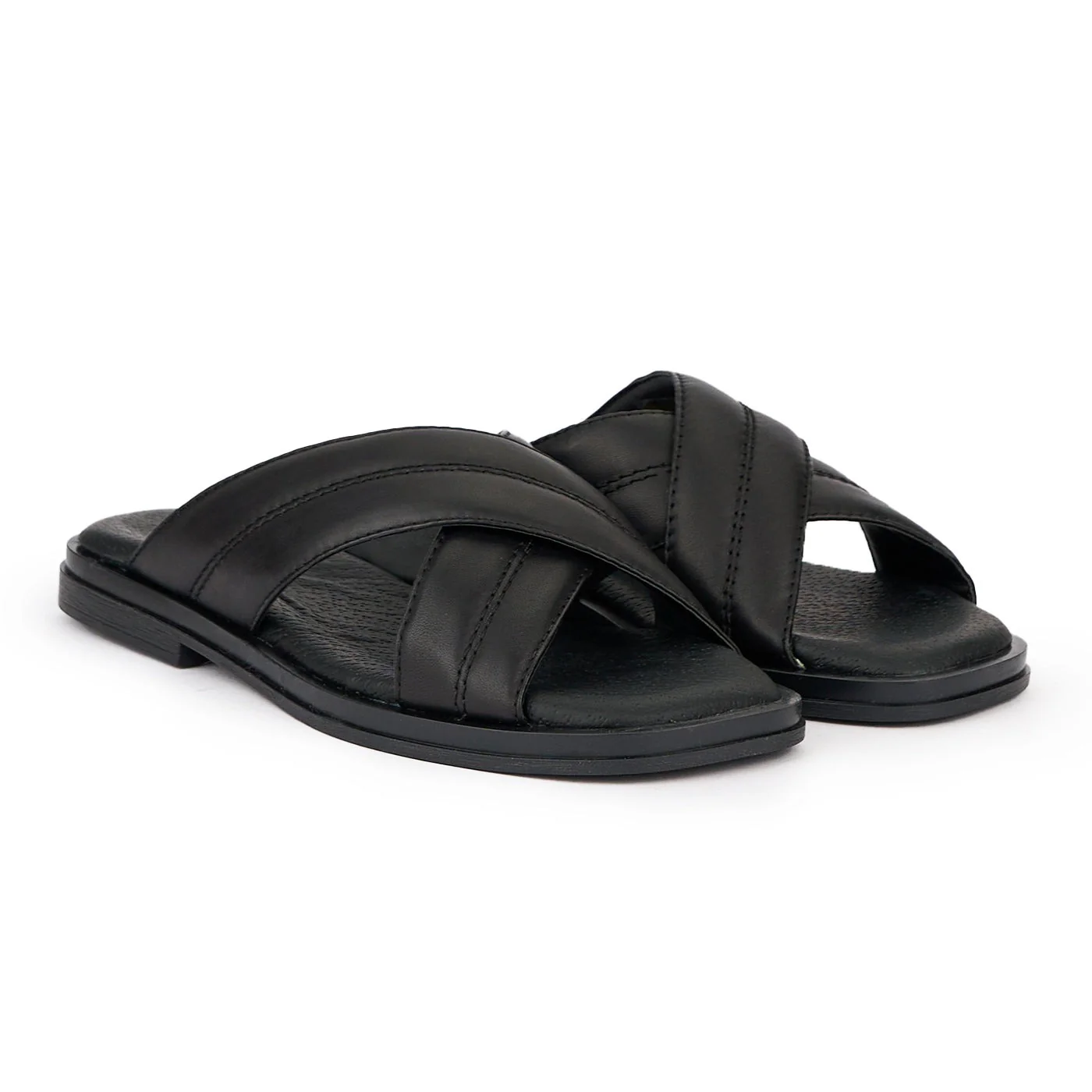Papuc dama din piele naturala neagra cu talpa joasa 16161