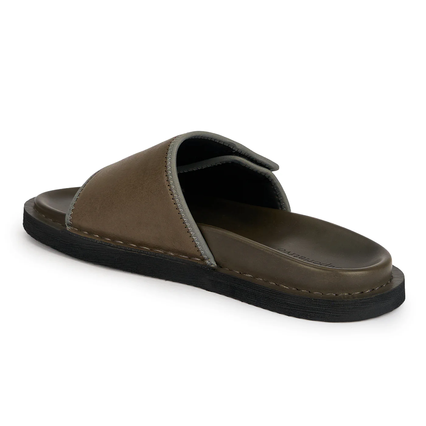 Papuci barbati din piele naturala kaki 20190 - Image 2