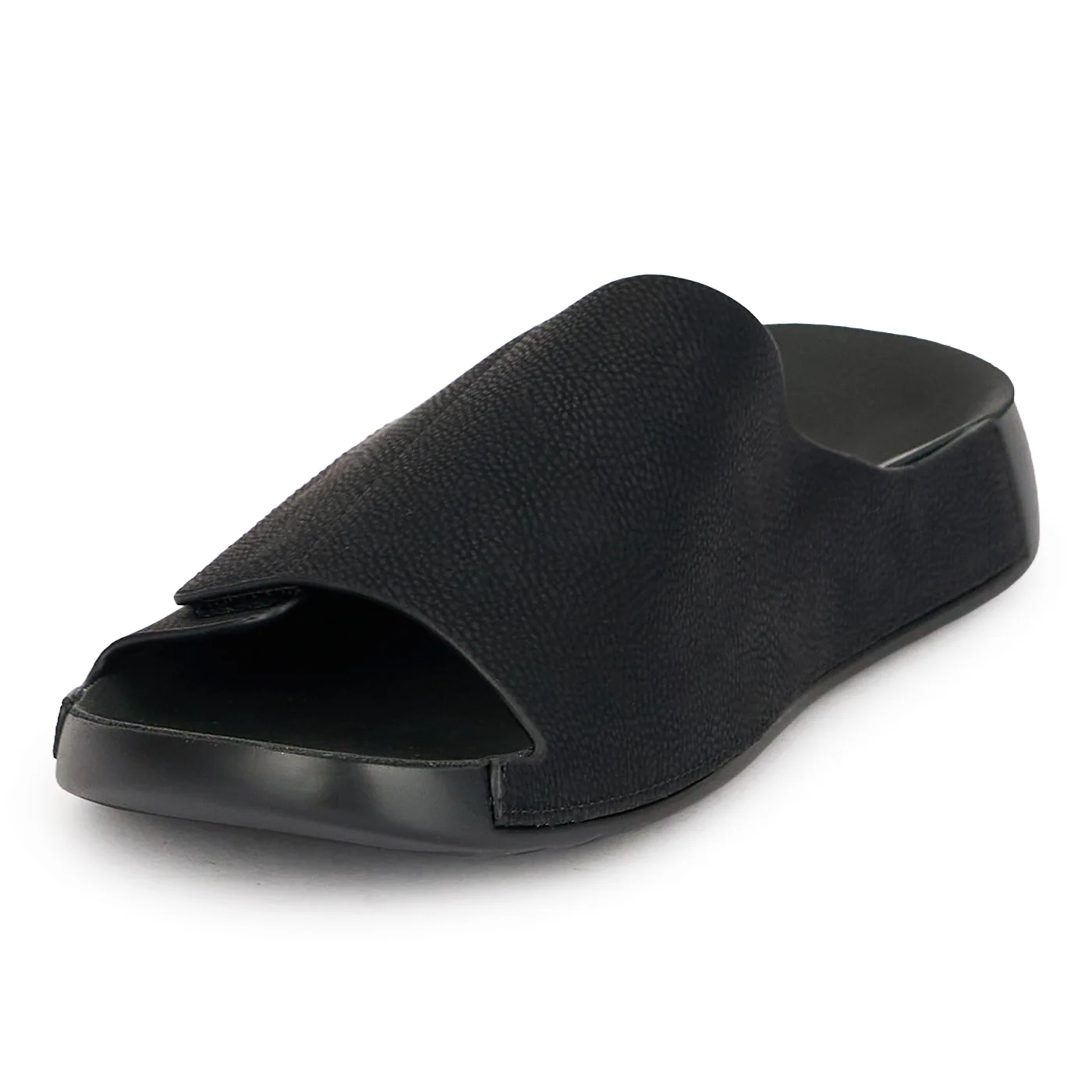 Papuci barbati din piele naturala neagra 20188 - Image 3