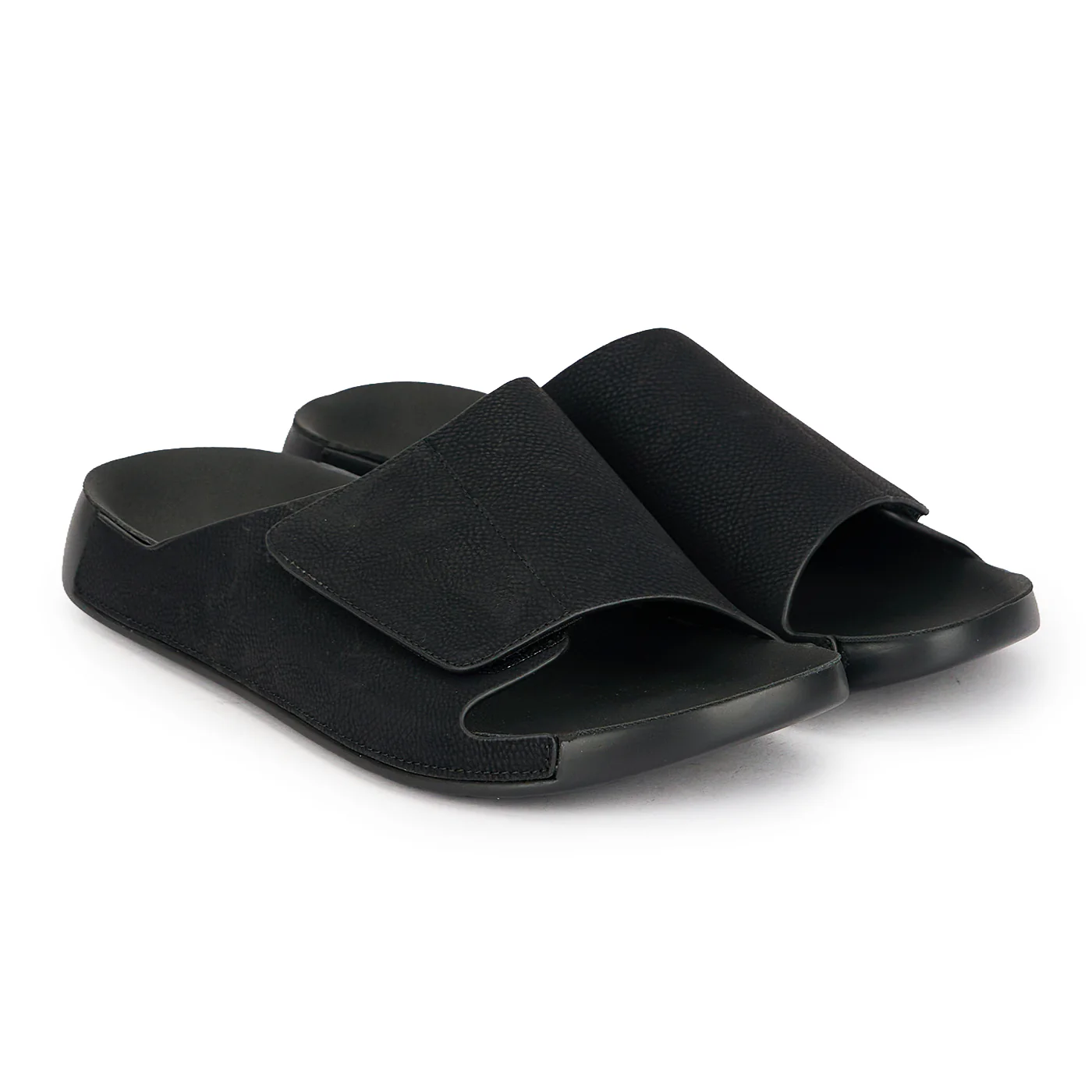 Papuci barbati din piele naturala neagra 20188 - Image 4