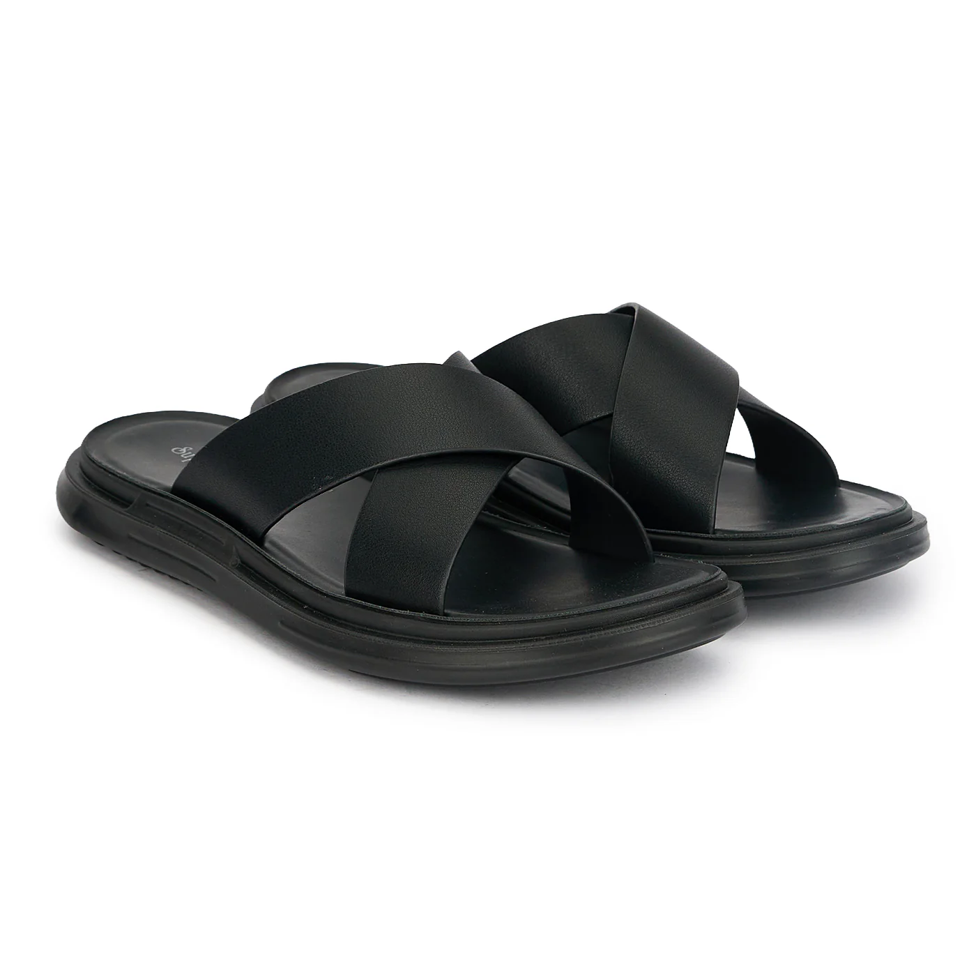 Papuci barbati din piele naturala neagra 20191 - Image 4