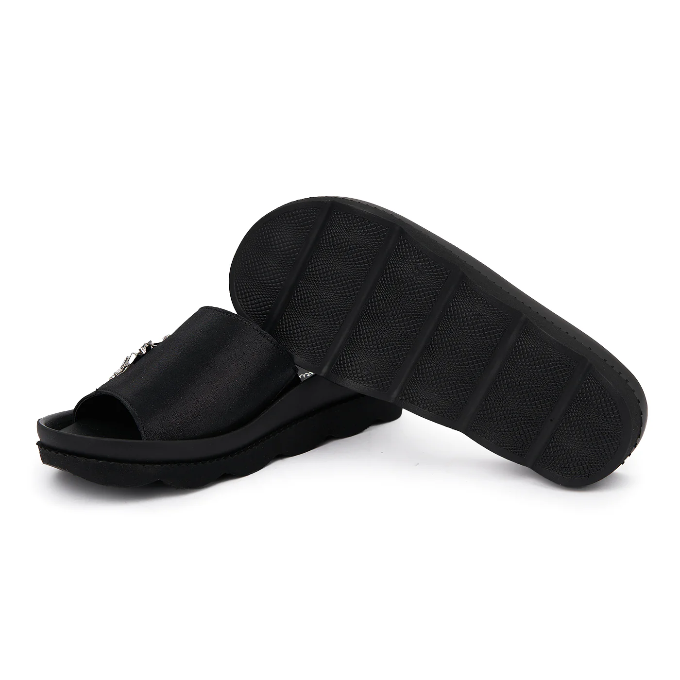 Papuci dama casual din piele naturala neagra 2457 - Image 3