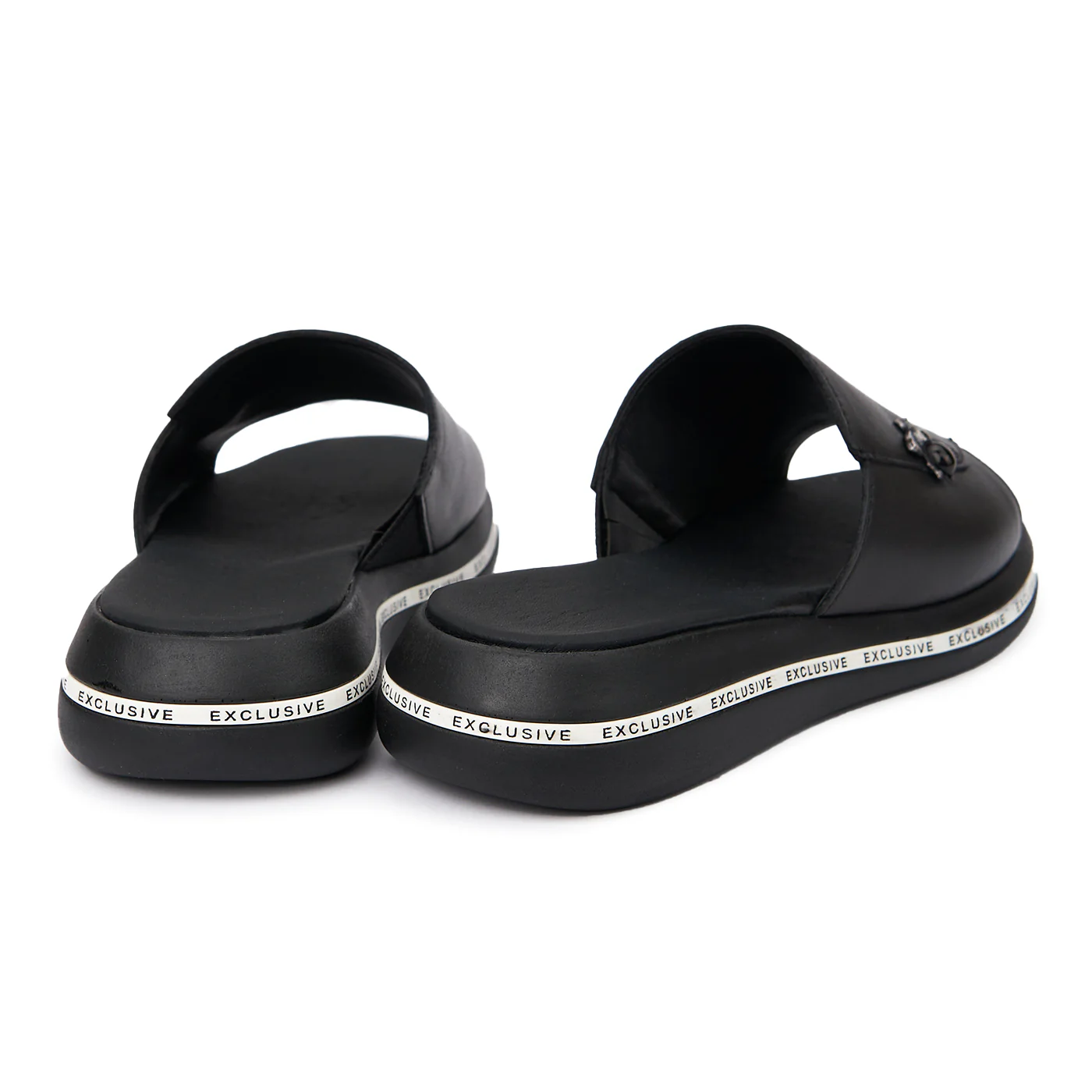 Papuci dama casual din piele naturala neagra 2500 - Image 2