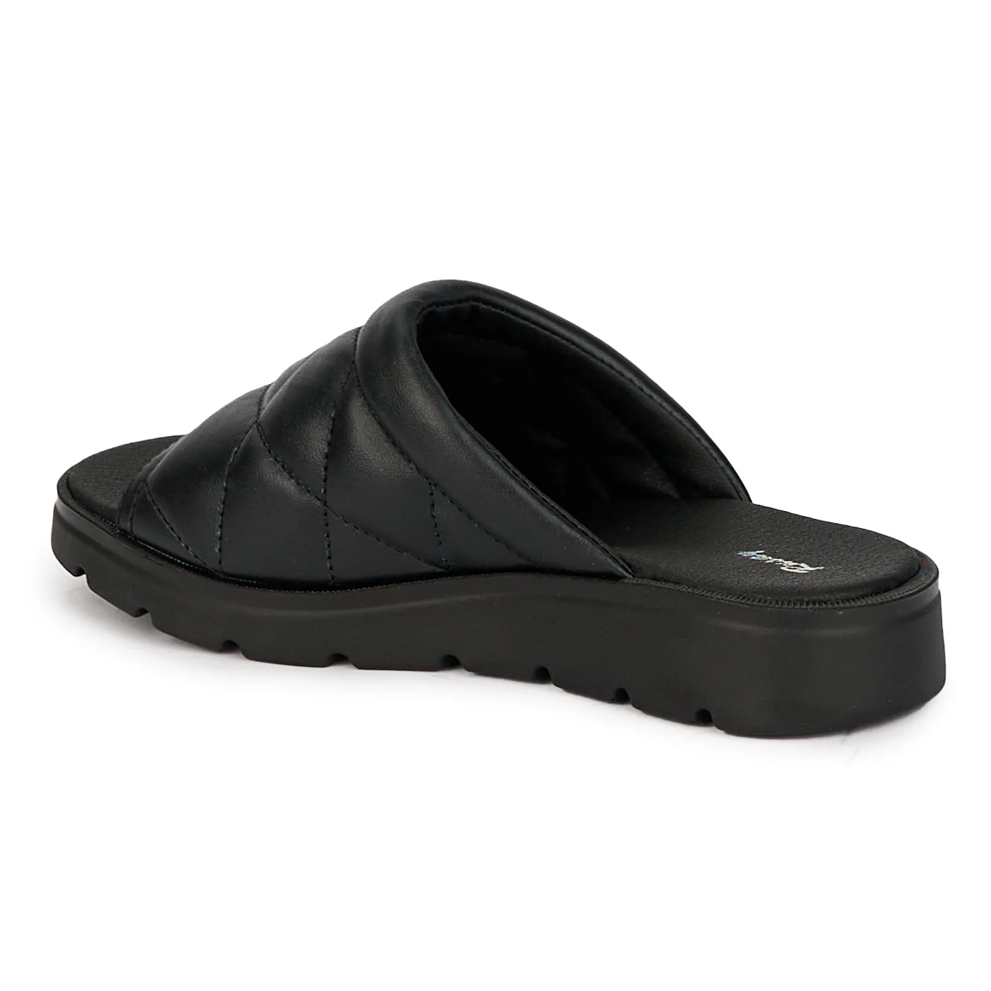 Papuci dama din piele naturala neagra 18129 - Image 2