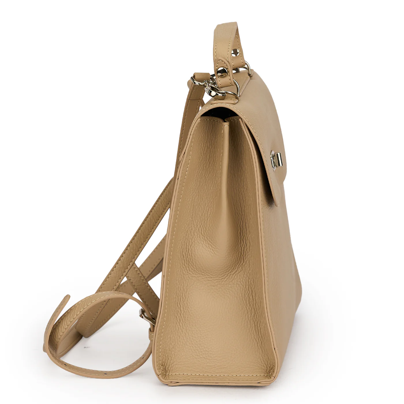 Rucsac damă din piele naturala crem 21677 - Image 2