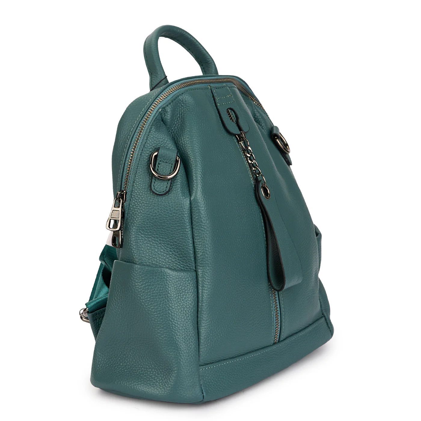 Rucsac din piele naturala bleu 21449 - Image 2