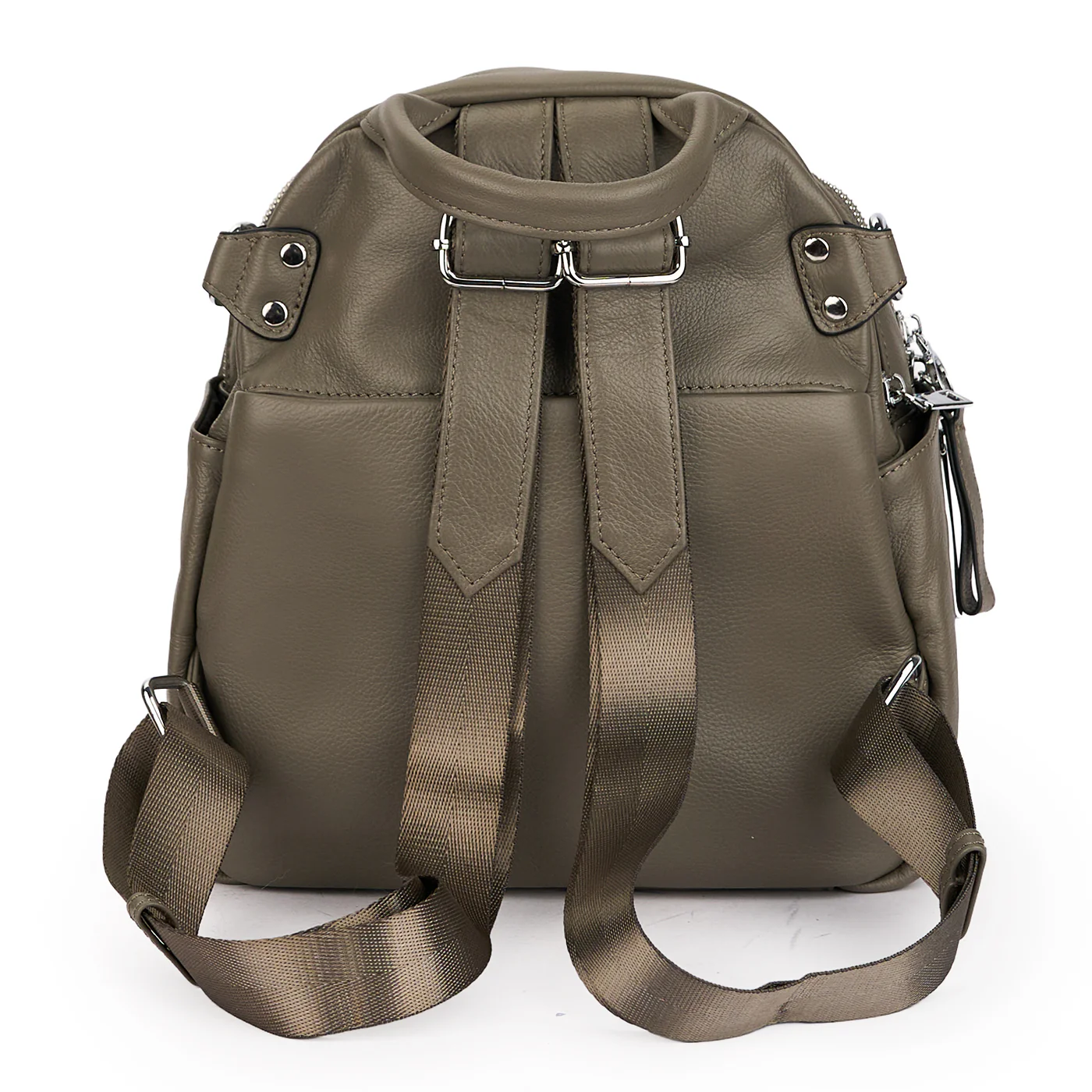 Rucsac din piele naturala gri 21280 - Image 3
