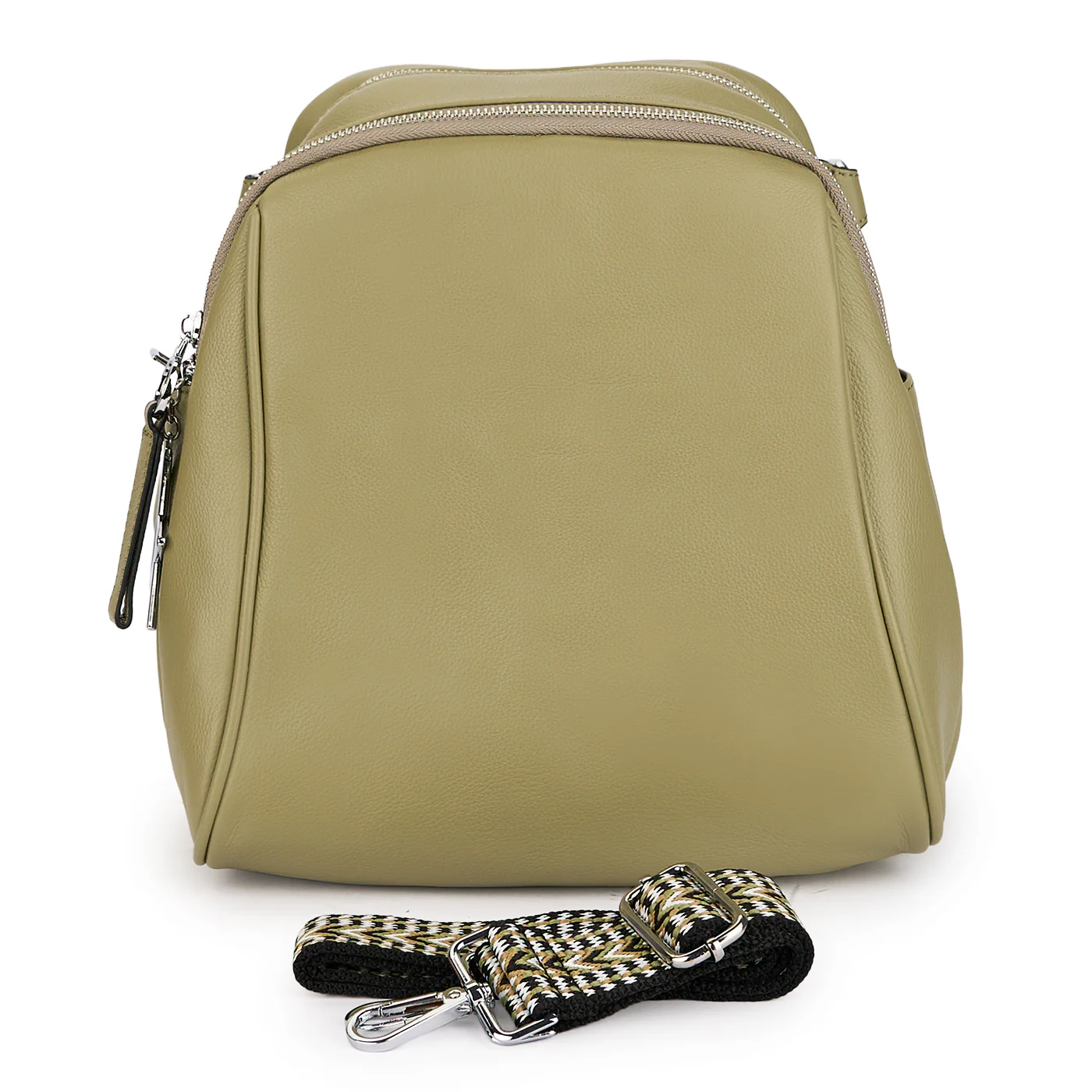 Rucsac din piele naturala kaki 21278