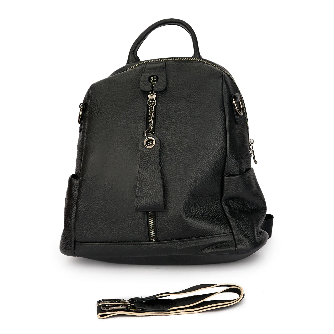 Rucsac din piele naturala neagra 21204