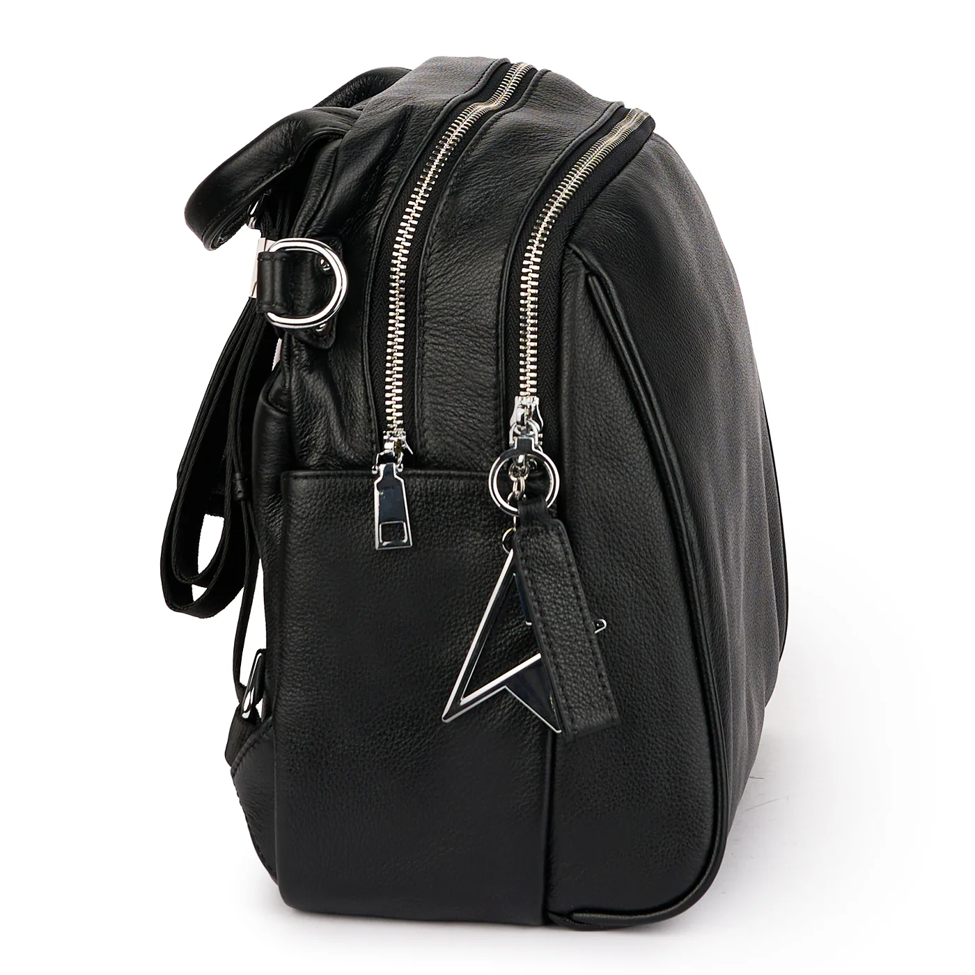 Rucsac din piele naturala neagra 21281 - Image 2