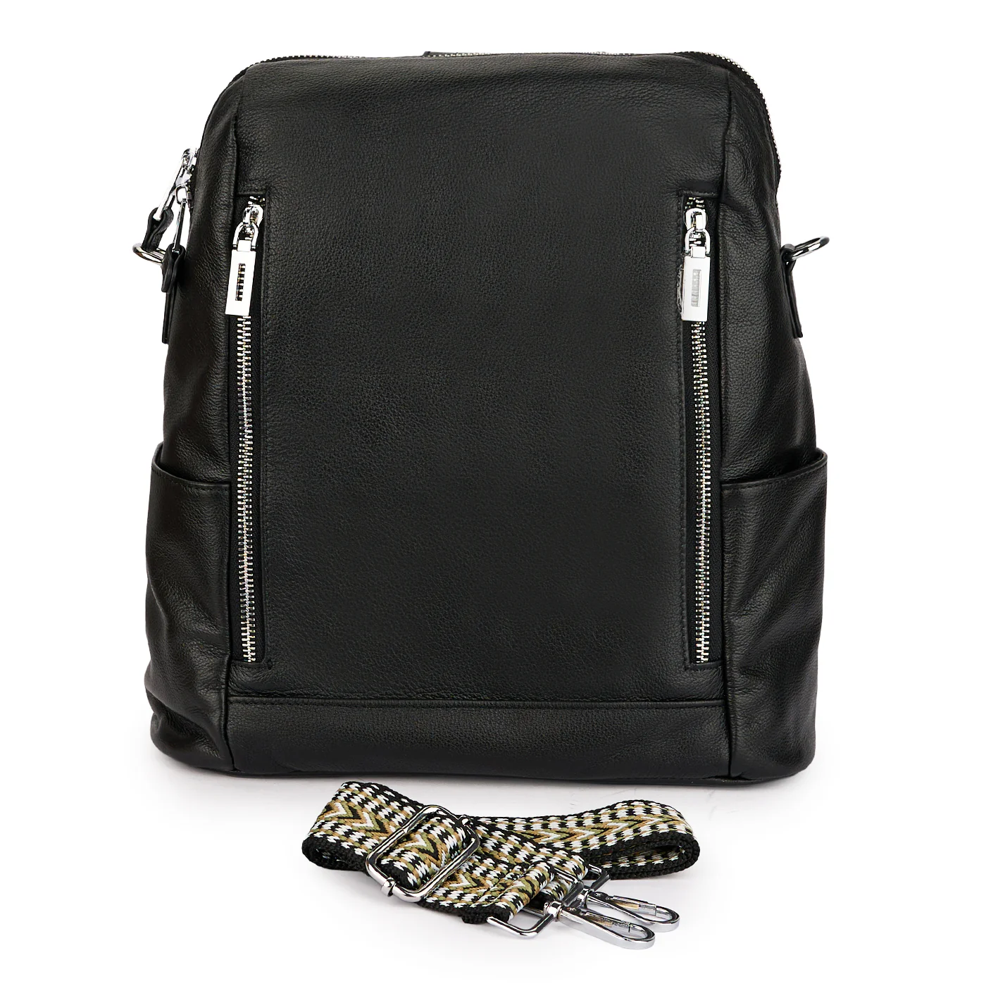 Rucsac din piele naturala neagra 21282