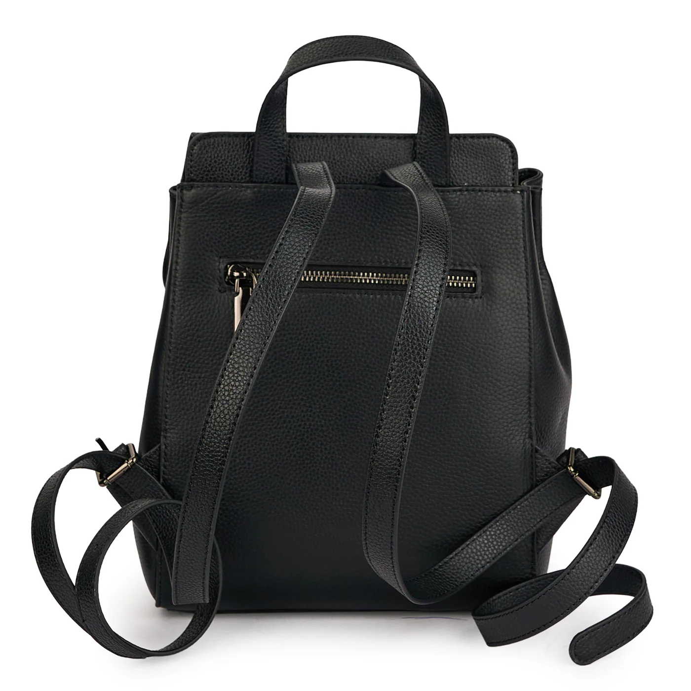 Rucsac din piele naturala neagra 21368 - Image 3
