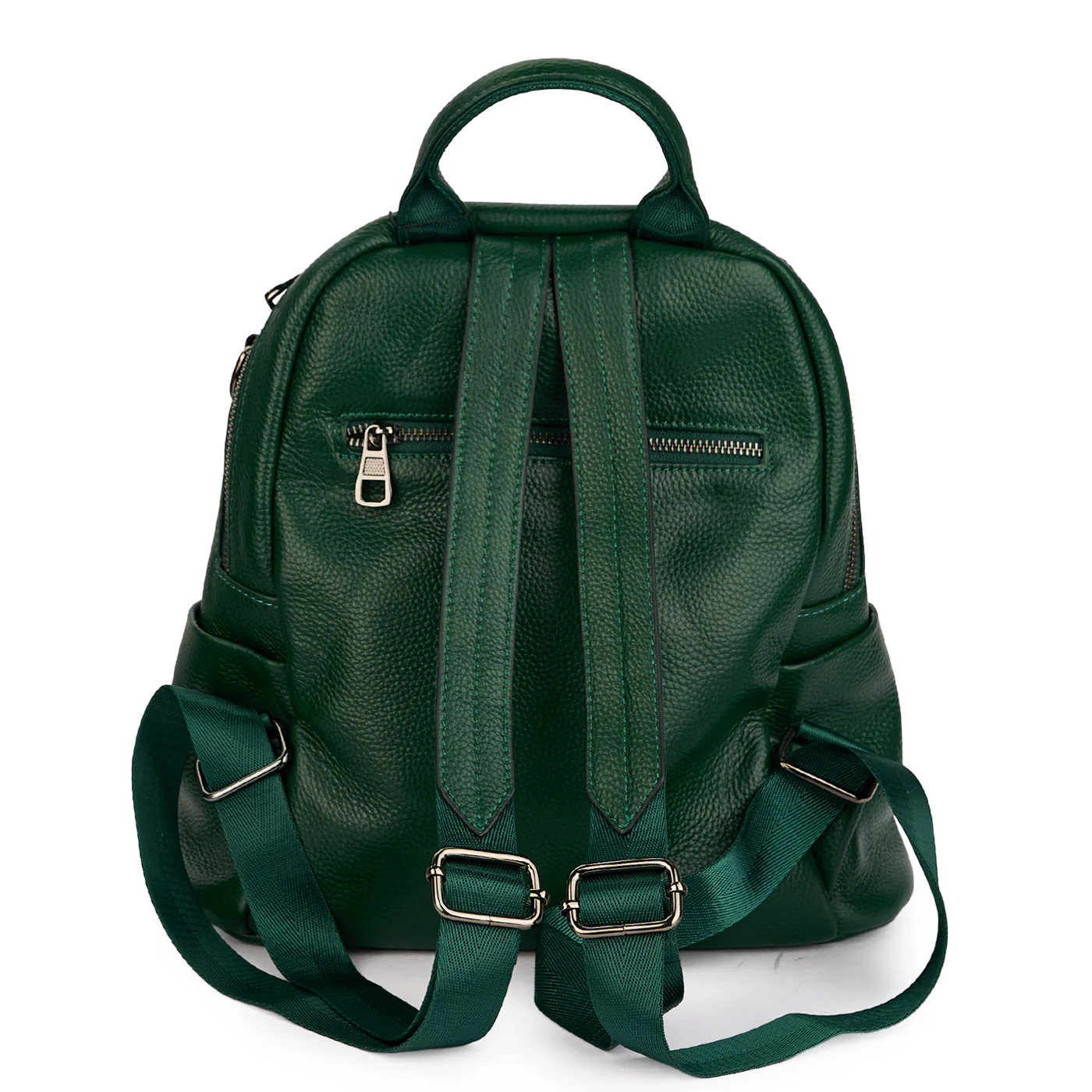 Rucsac din piele naturala verde 21448 - Image 3
