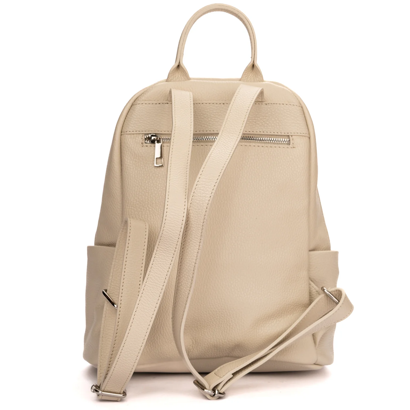 Rucsac elegant dama din piele naturala crem 11342 - Image 3