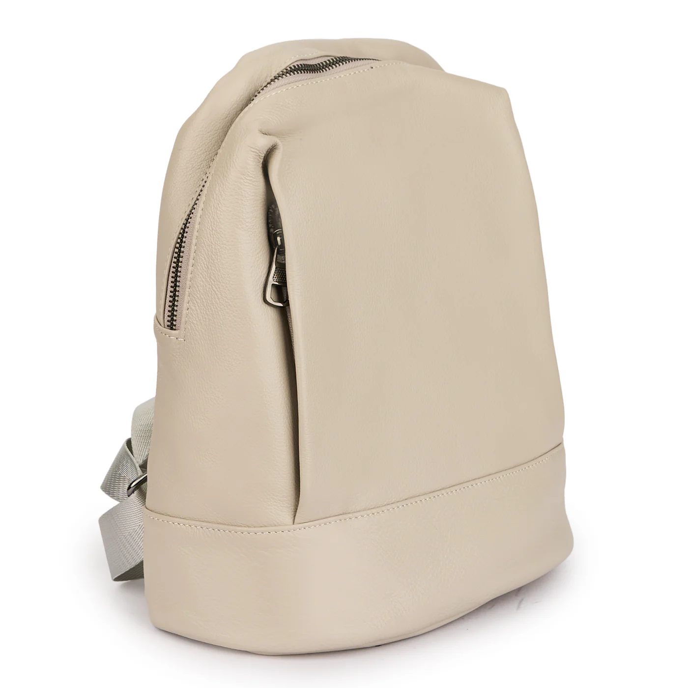 Rucsac din piele naturala alba 21408