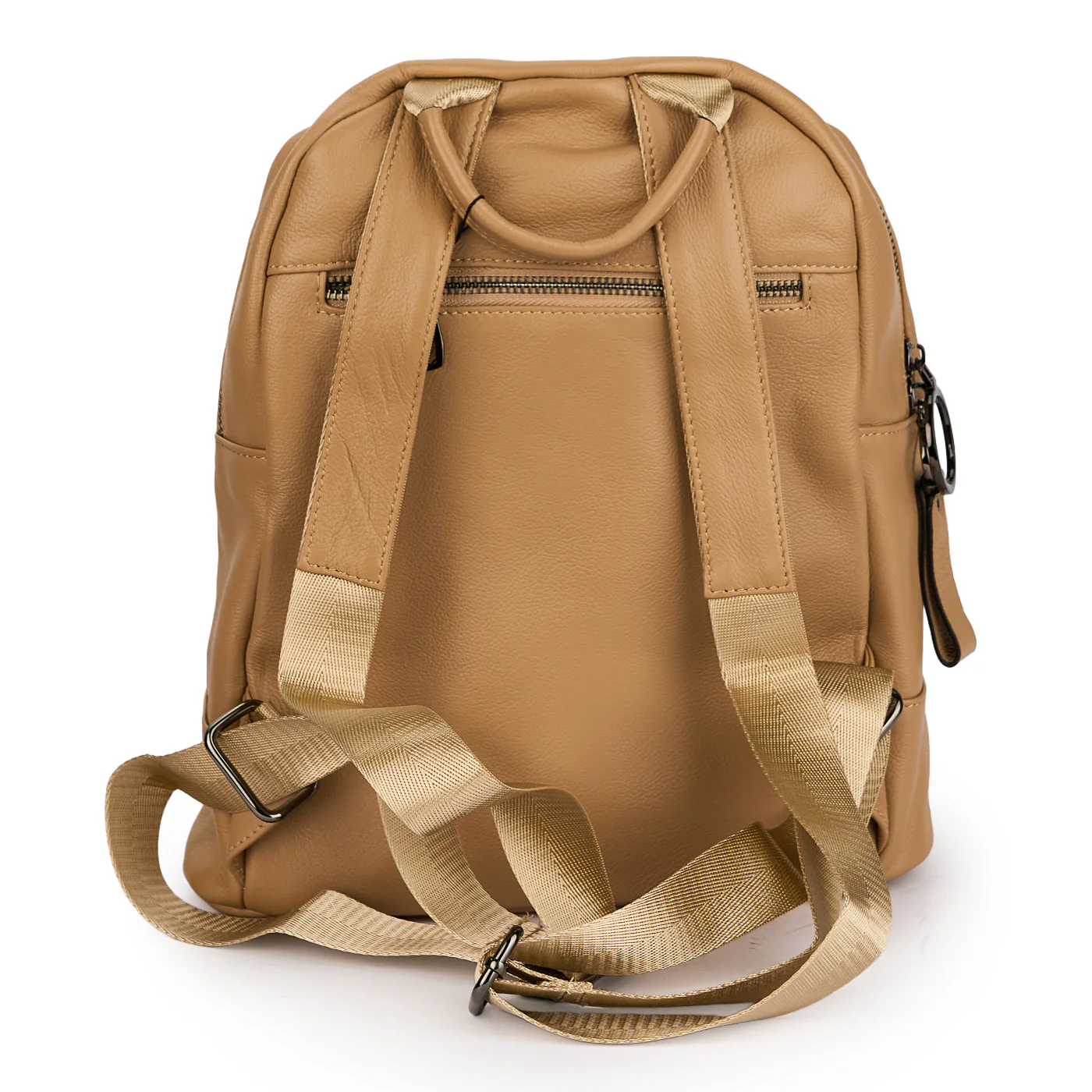Rucsac din piele naturala bej 21409 - Image 3