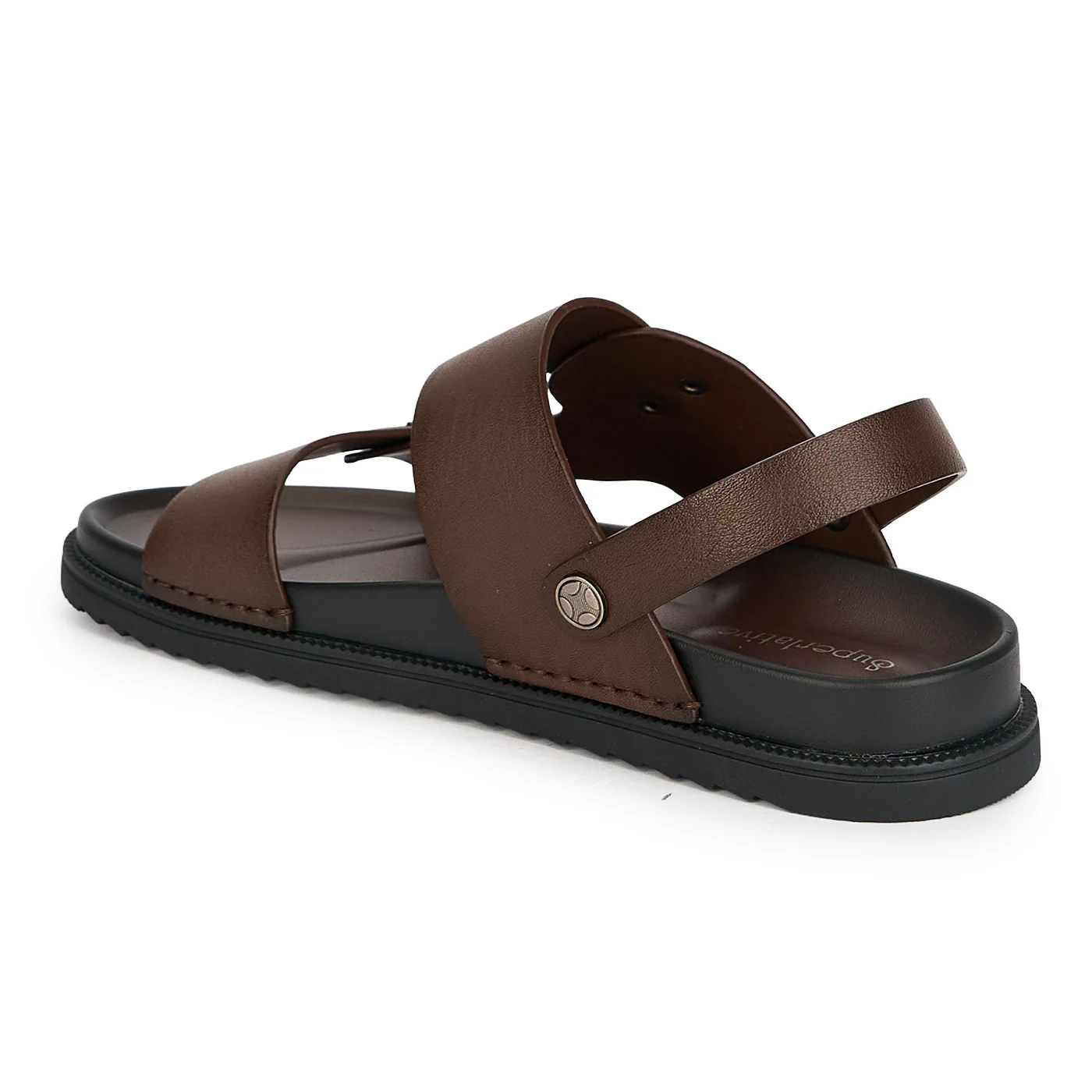 Sandale barbati din piele naturala maro 20176 - Image 3