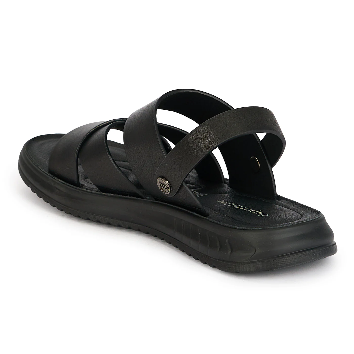 Sandale barbati din piele naturala neagra 20166 - Image 3