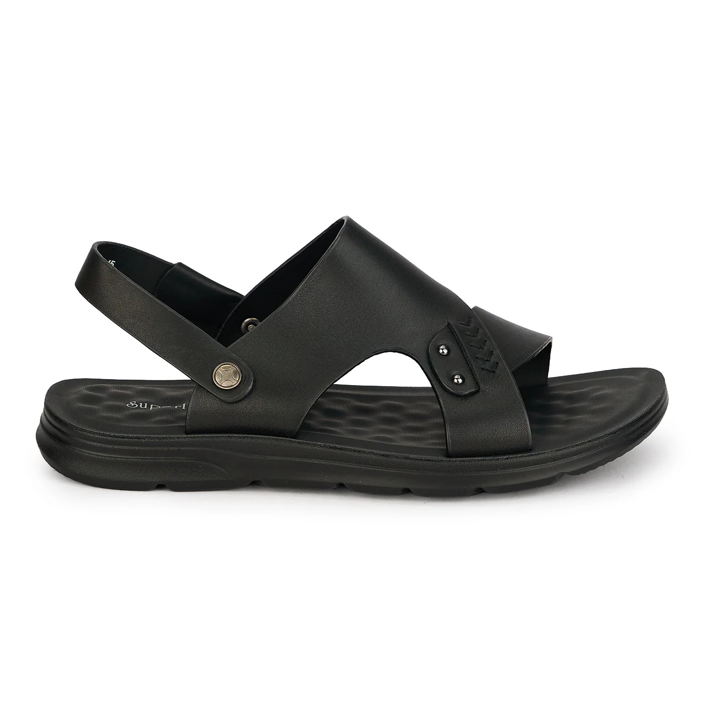 Sandale barbati din piele naturala neagra 20169