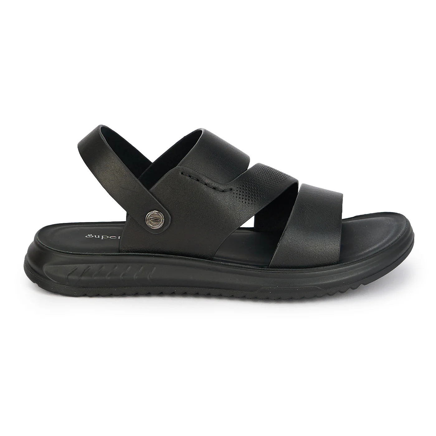 Sandale barbati din piele naturala neagra 20173