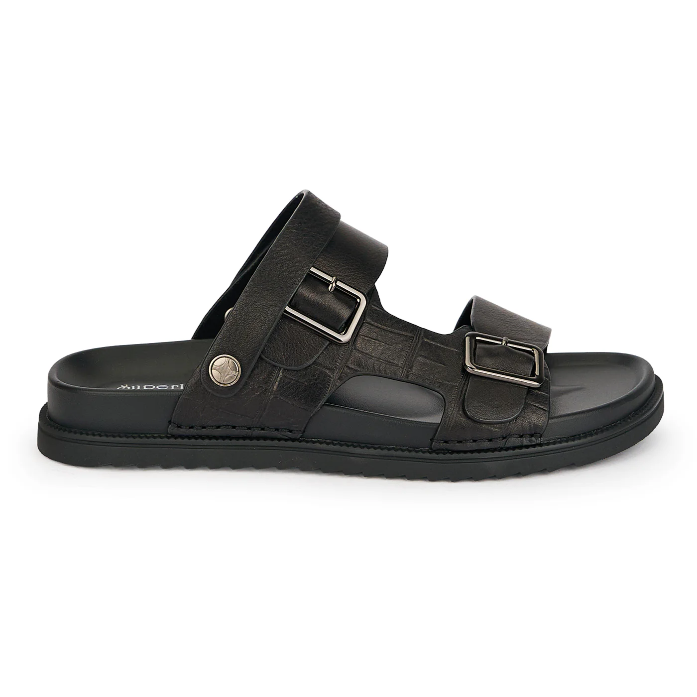 Sandale barbati din piele naturala neagra 20177 - Image 2