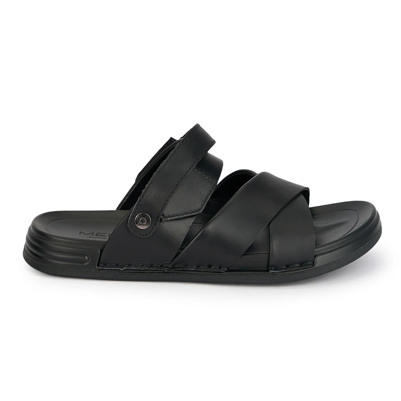 Sandale barbati din piele naturala neagra 20178 - Image 2