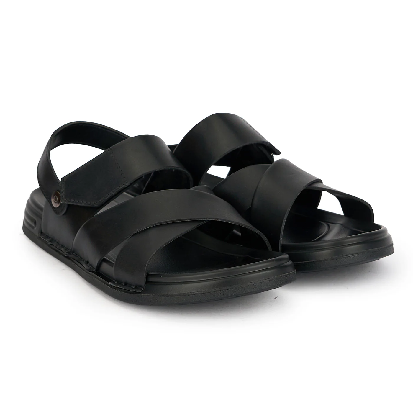 Sandale barbati din piele naturala neagra 20178 - Image 5