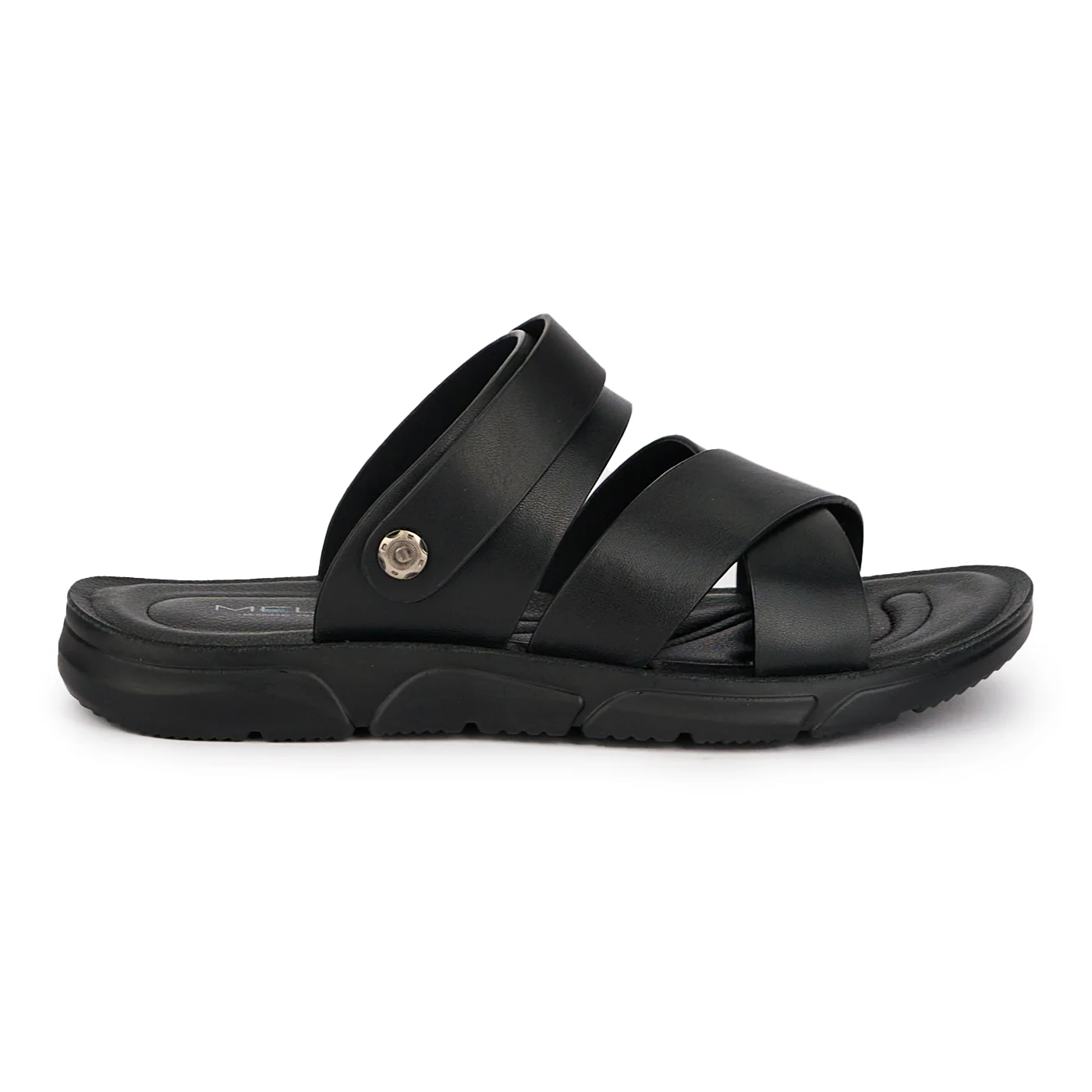 Sandale barbati din piele naturala neagra 7725 - Image 2