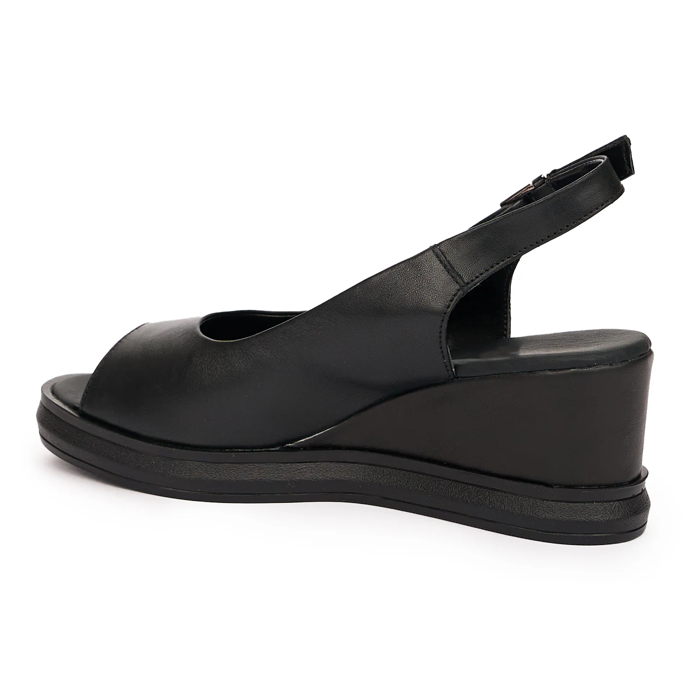 Sandale Cu Platforma Din Piele Naturala 8920 - Image 3