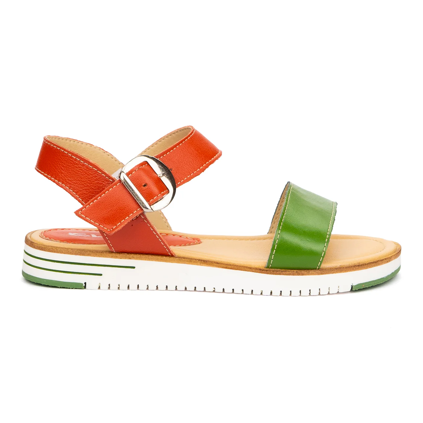 Sandale dama cu talpa joasa din piele naturala 2637 - Image 3