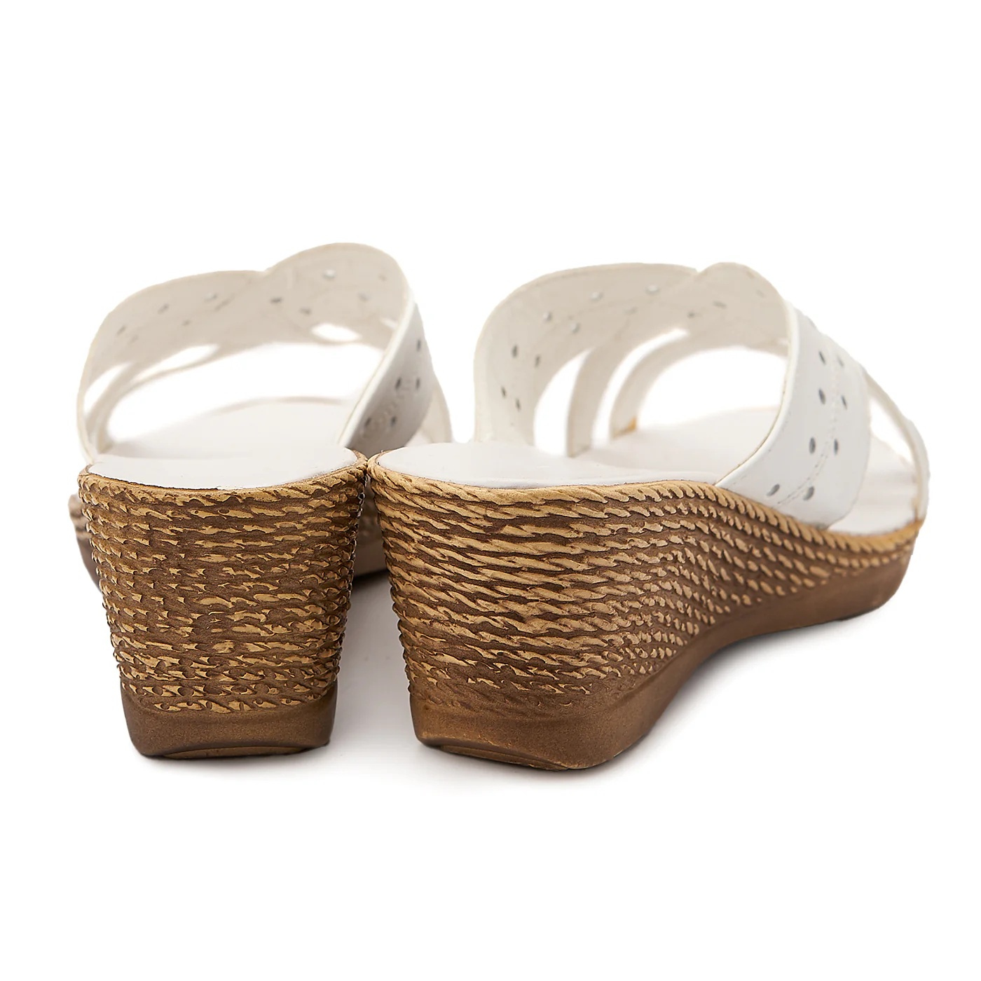 Sandale dama din piele alba cu platforma 2069 - Image 2