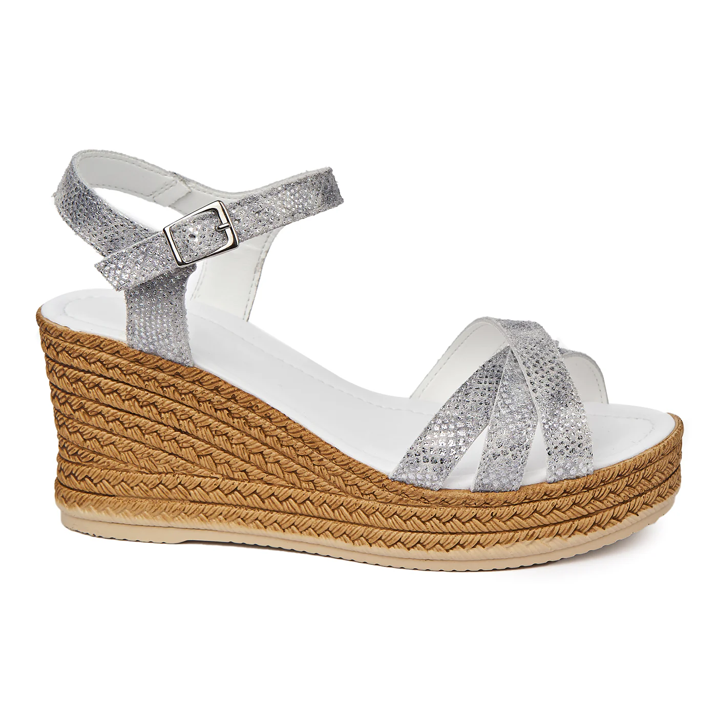 Sandale dama din piele gri cu platforma 2399